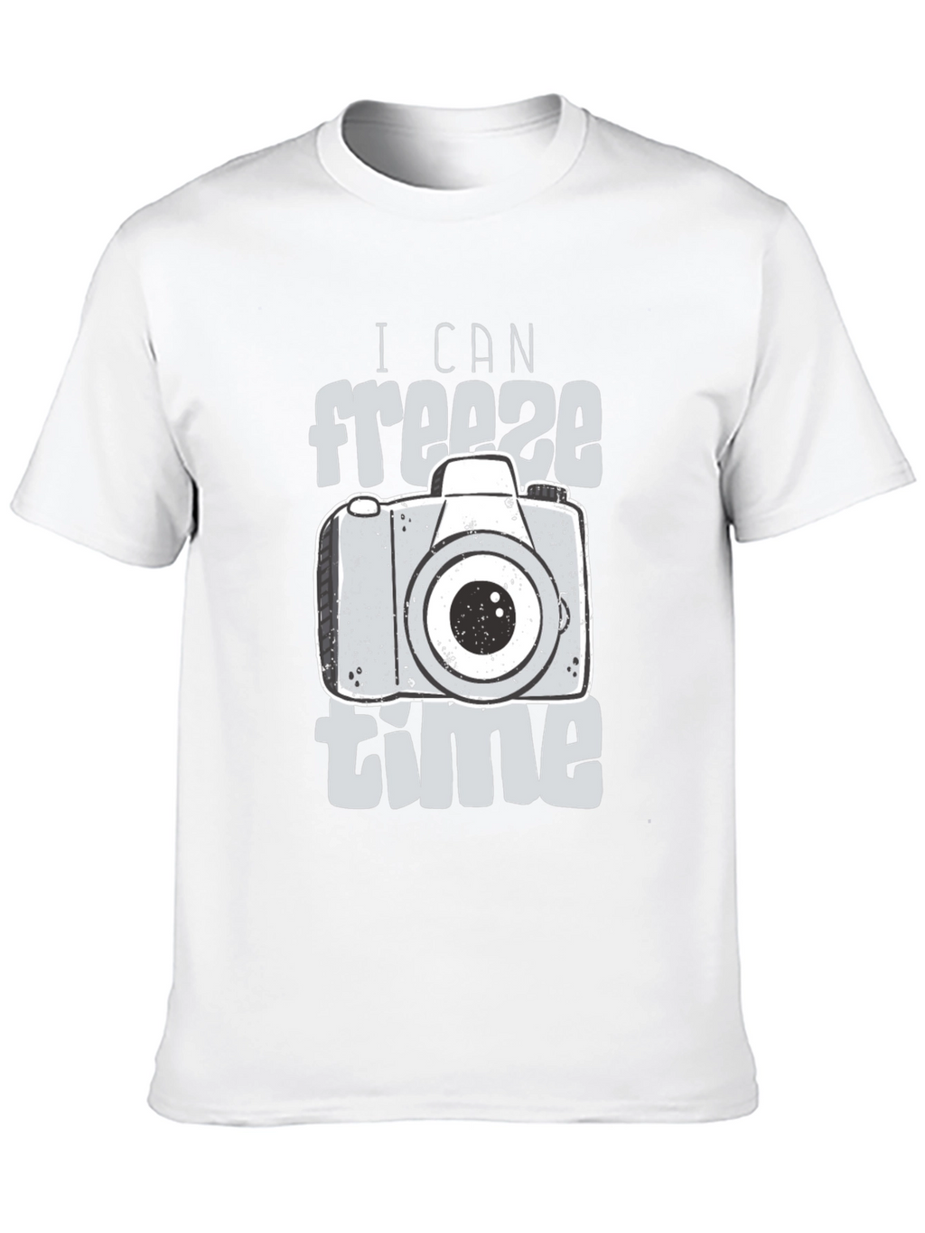 Freeze Time Camera Graphic T-Shirt - Black