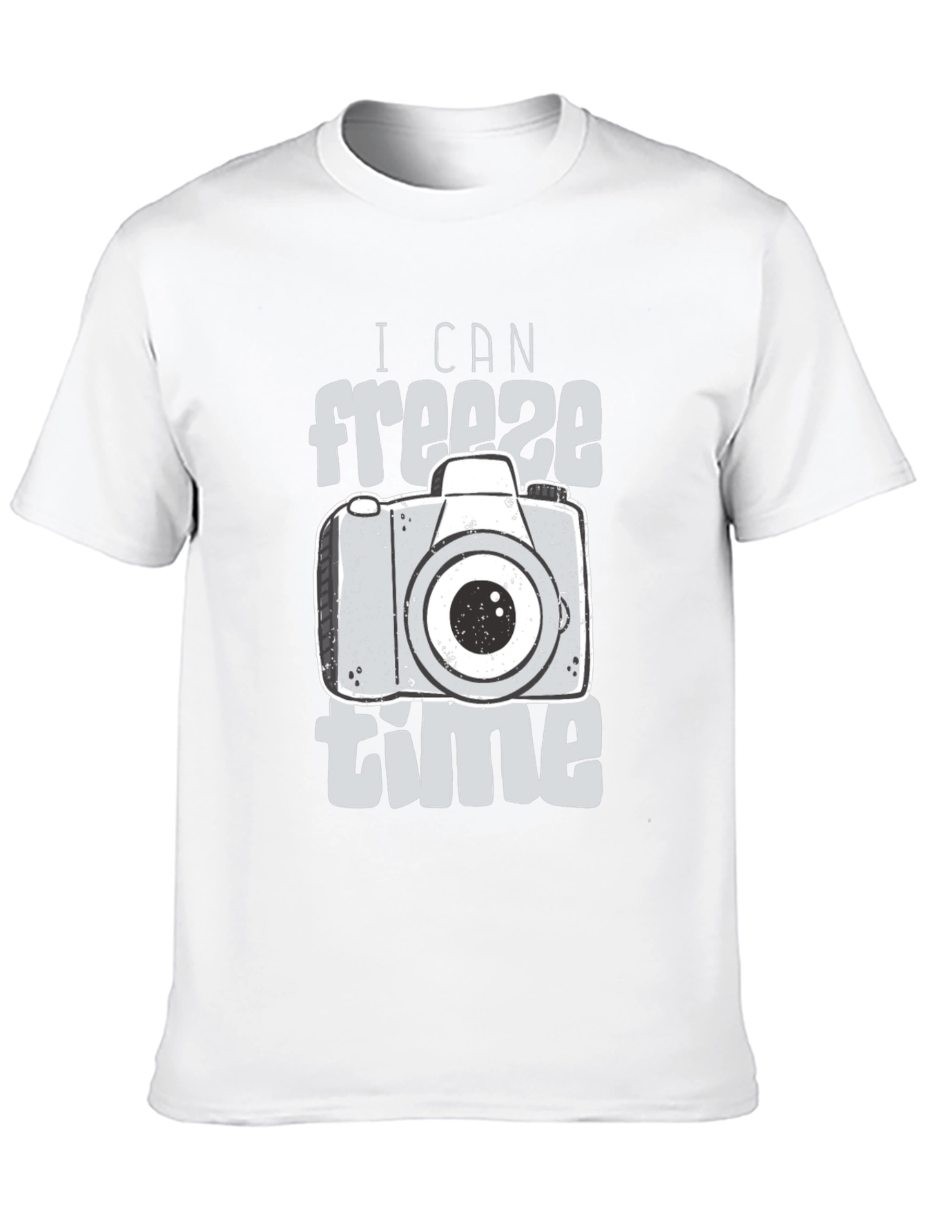 Freeze Time Camera Graphic T-Shirt - Black