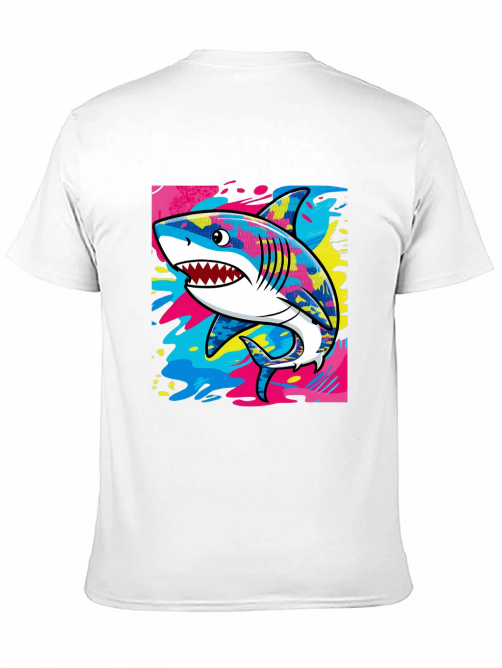 Cool Shark Graphic Print Black T-Shirt