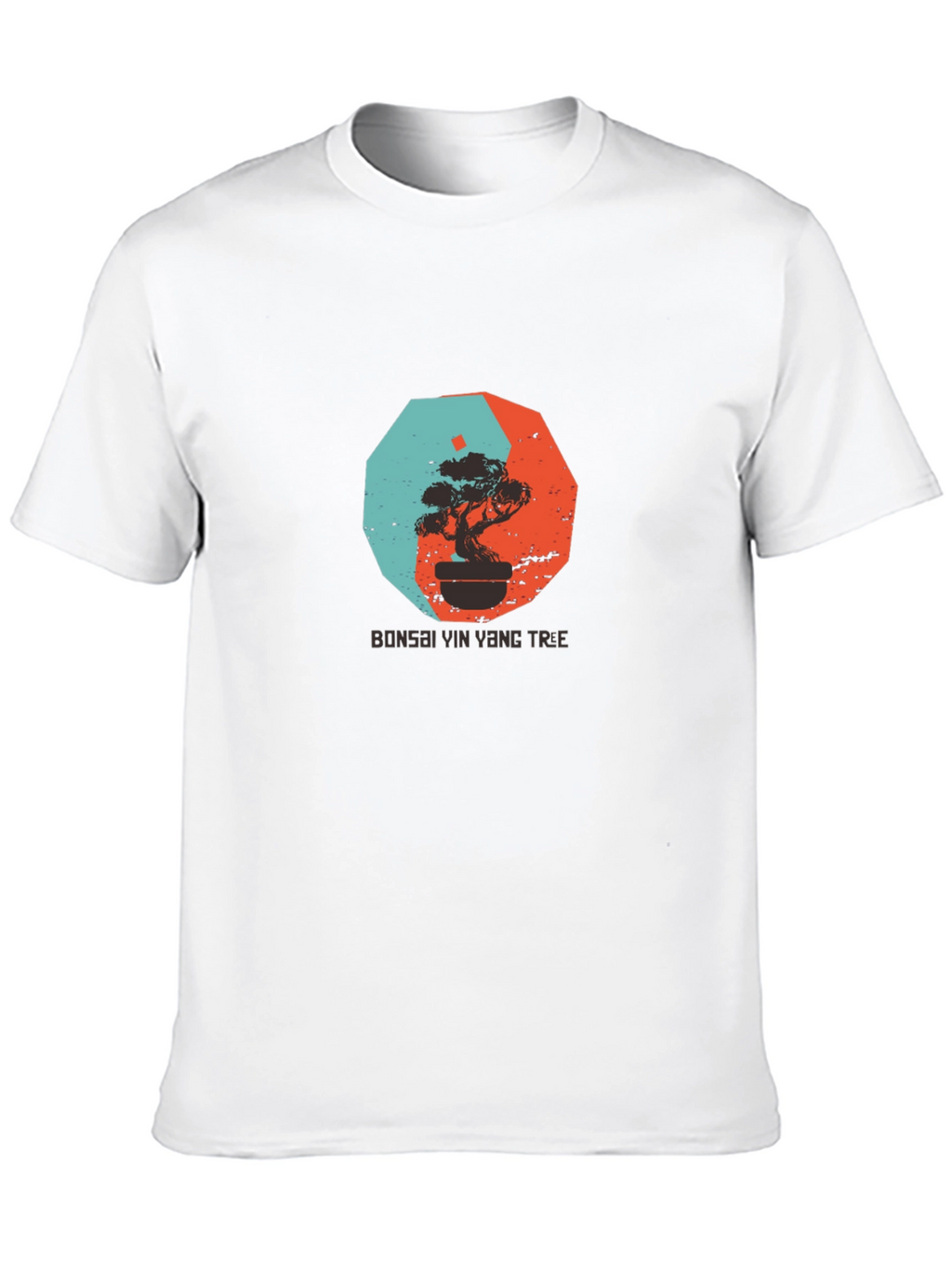 Yin Yang Bonsai Tree Graphic Tee - Black