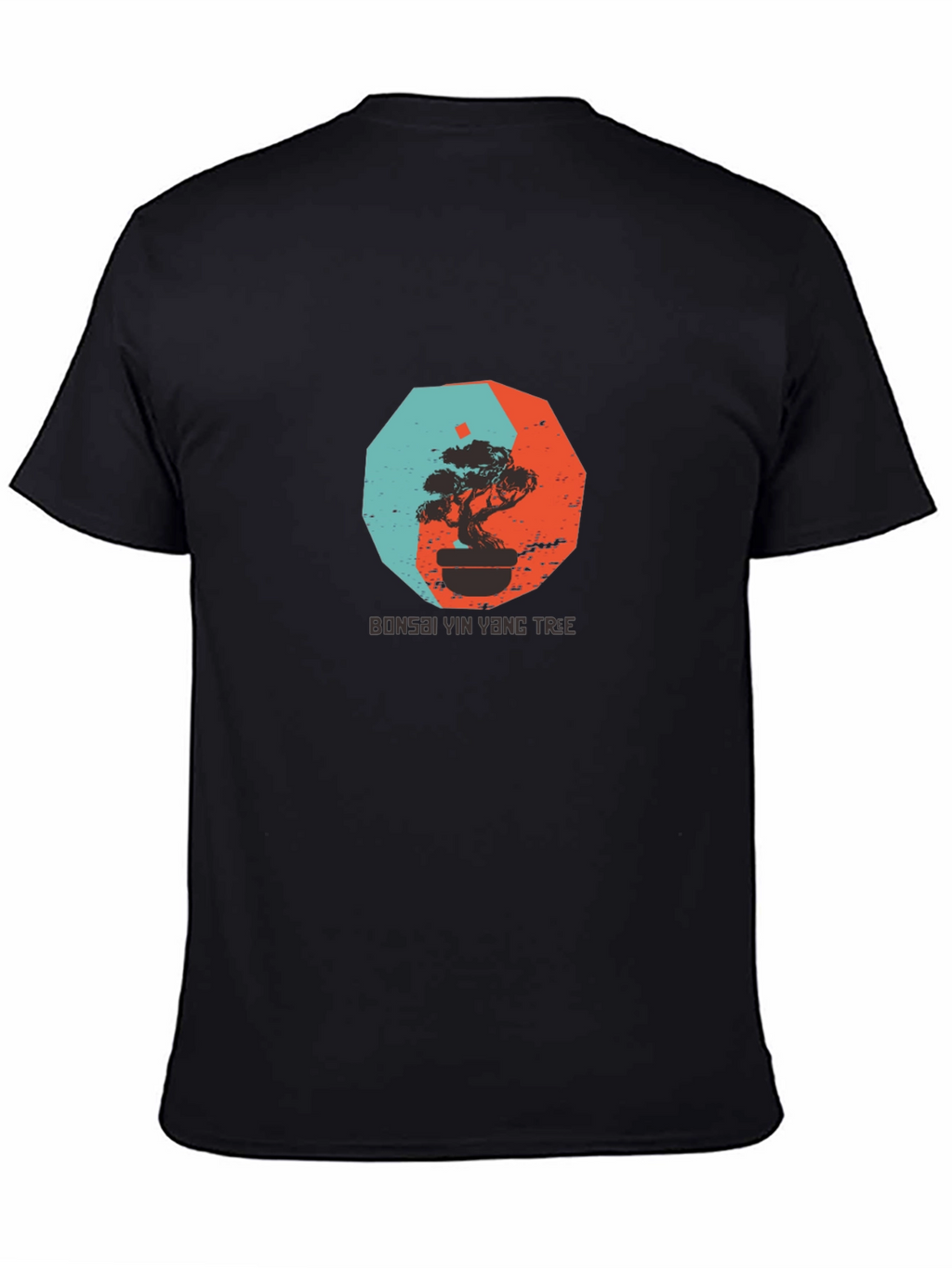 Yin Yang Bonsai Tree Graphic Tee - Black