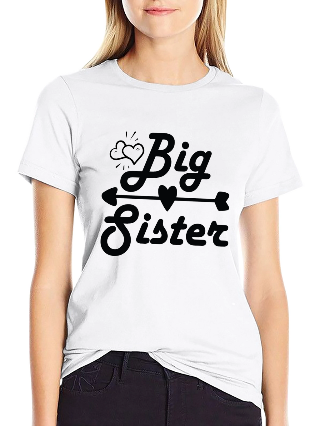 Big Sister Arrow Heart Graphic Tee