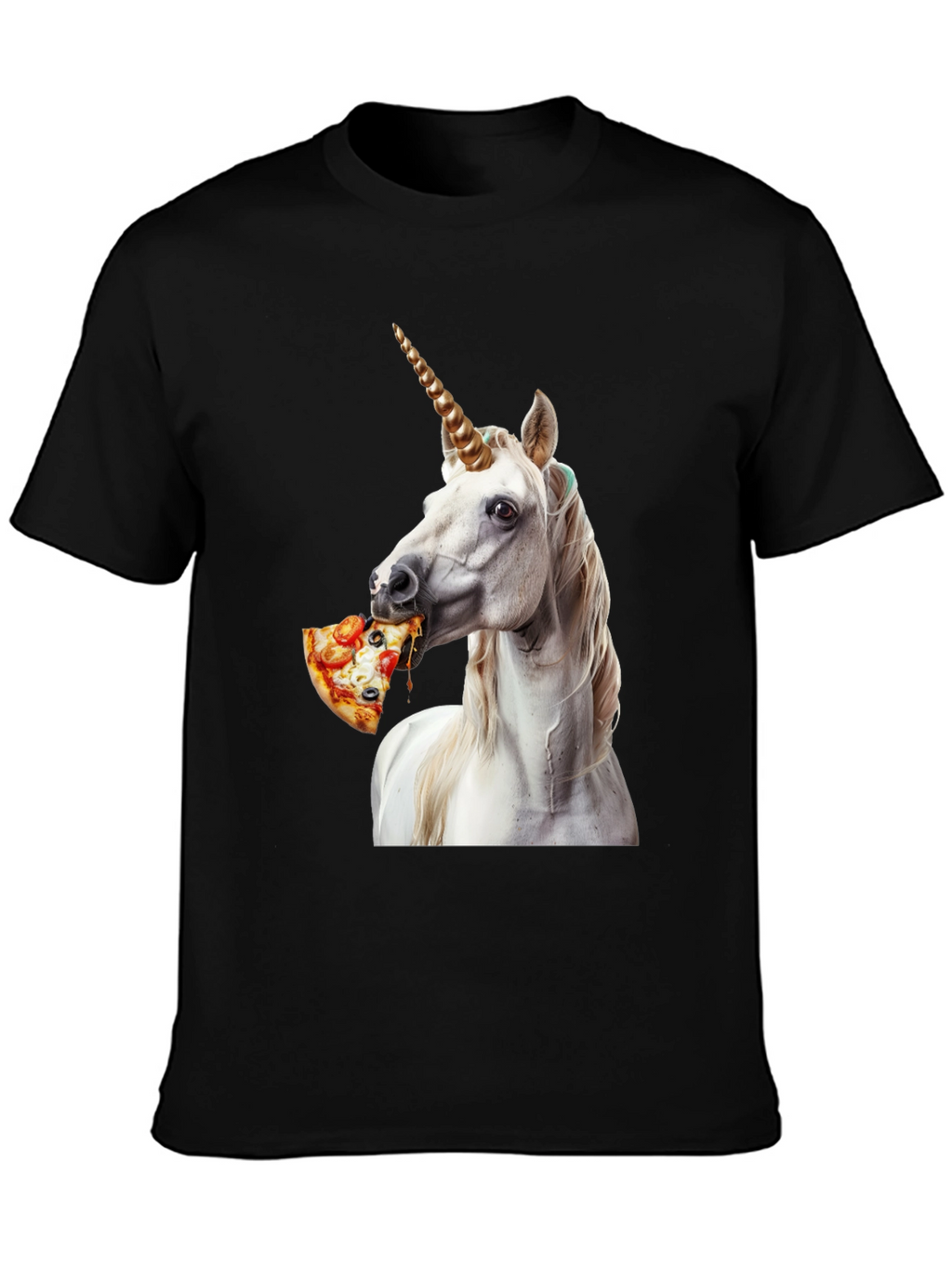 Unicorn Eating Pizza Graphic Tee