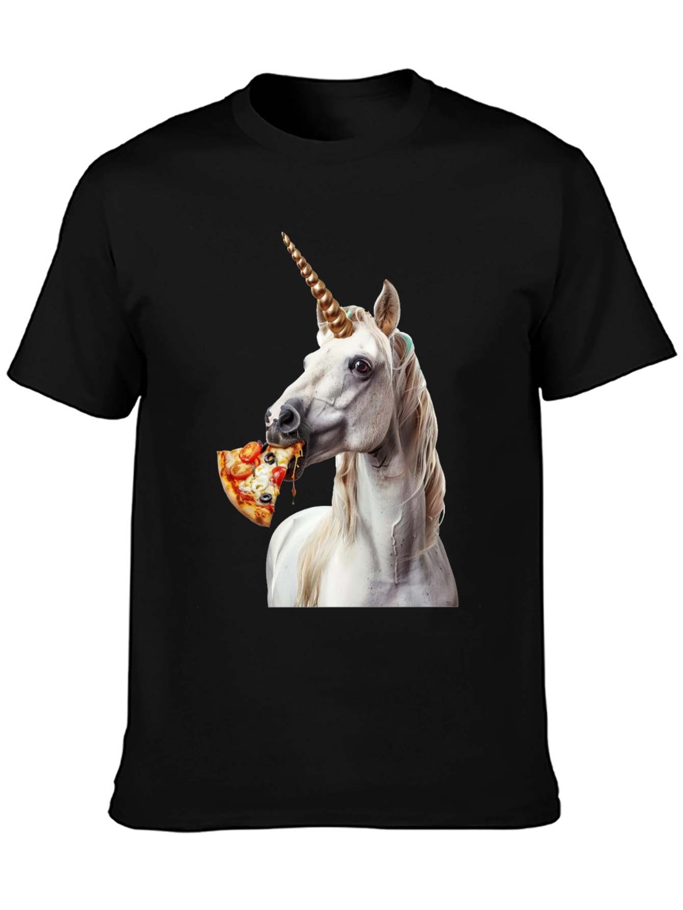 Unicorn Eating Pizza Graphic Tee