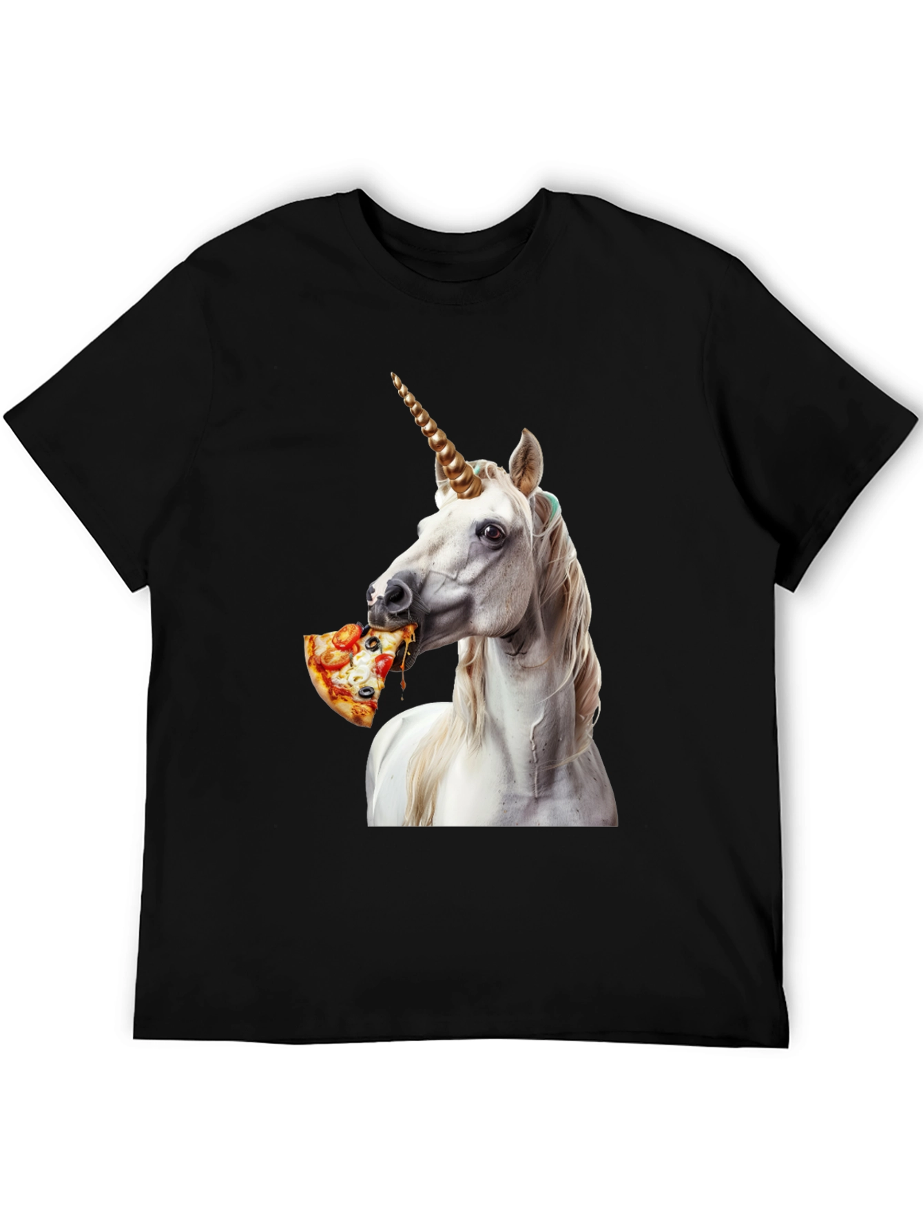 Unicorn Eating Pizza Graphic Tee