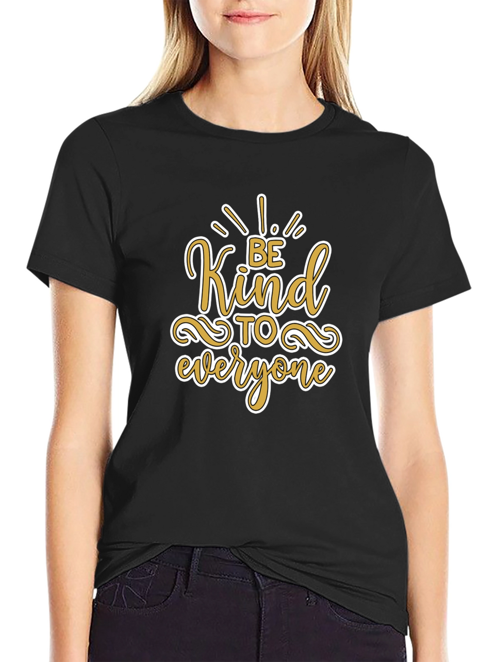 Be Kind to Everyone Black Graphic T-Shirt
