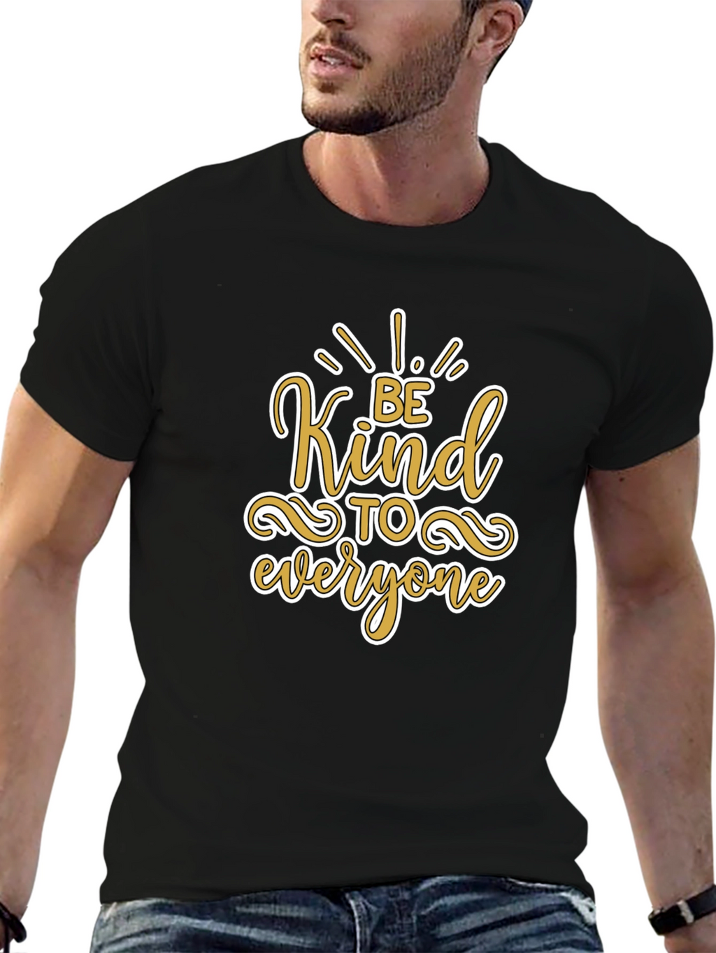 Be Kind to Everyone Black Graphic T-Shirt