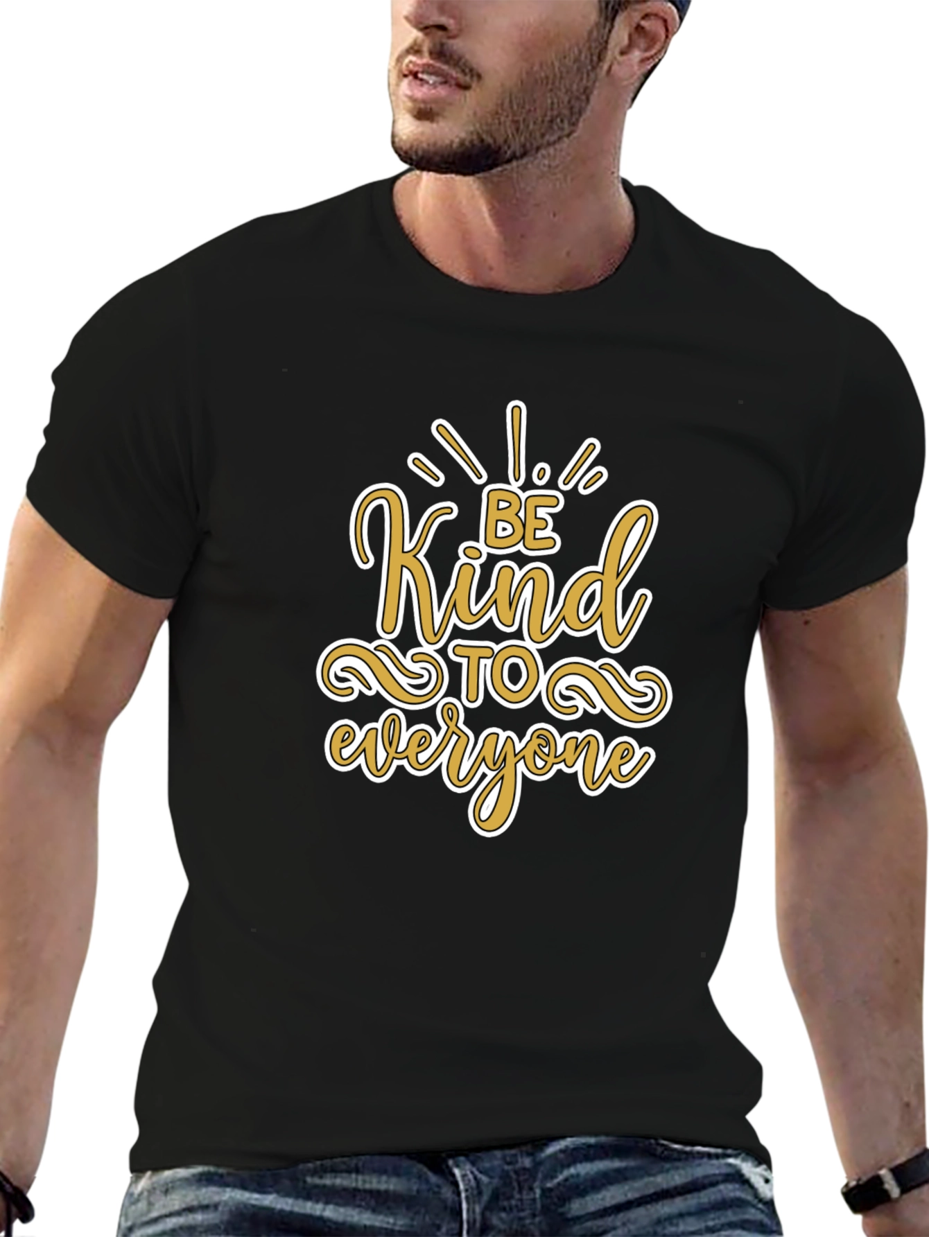 Be Kind to Everyone Black Graphic T-Shirt