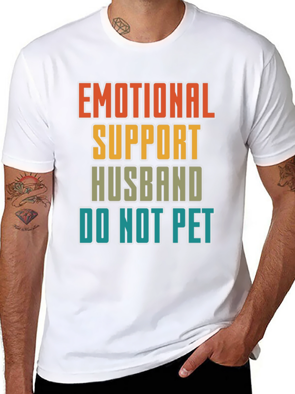 Emotional Support Husband Graphic Novelty T-Shirt