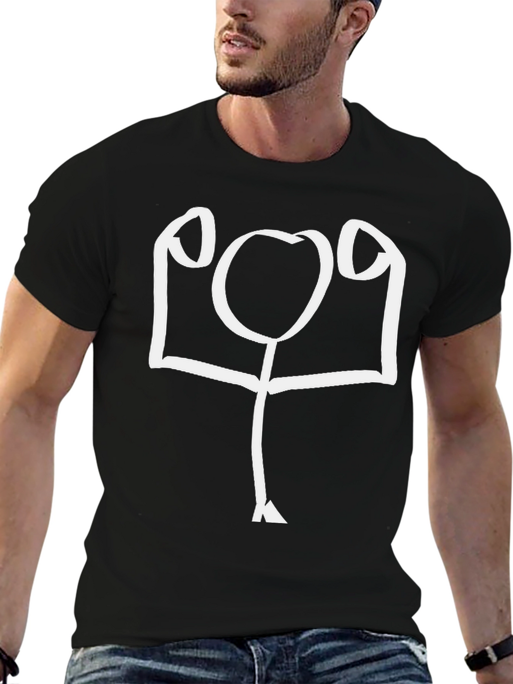 Funny Stick Figure Gym T-Shirt