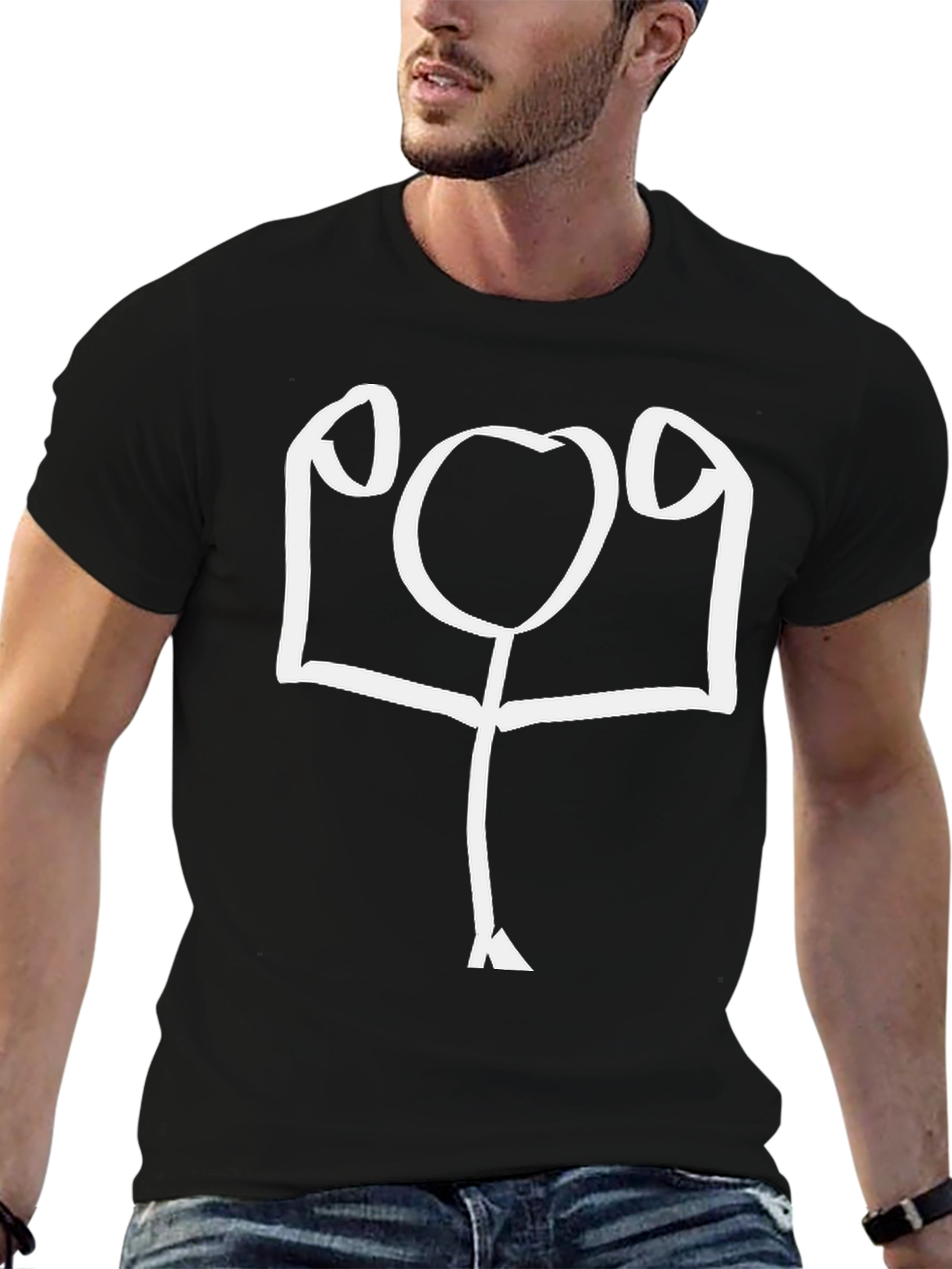Funny Stick Figure Gym T-Shirt
