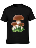 Mushroom Graphic Print Tee - Nature Lovers T-Shirt