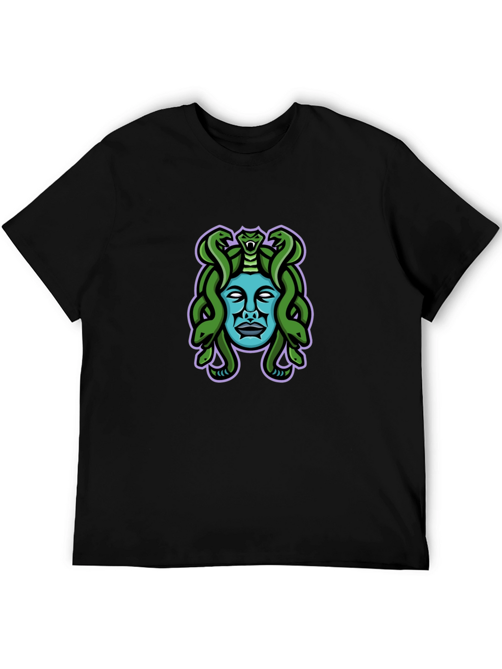 Medusa Graphic Tee - Black Cotton Blend