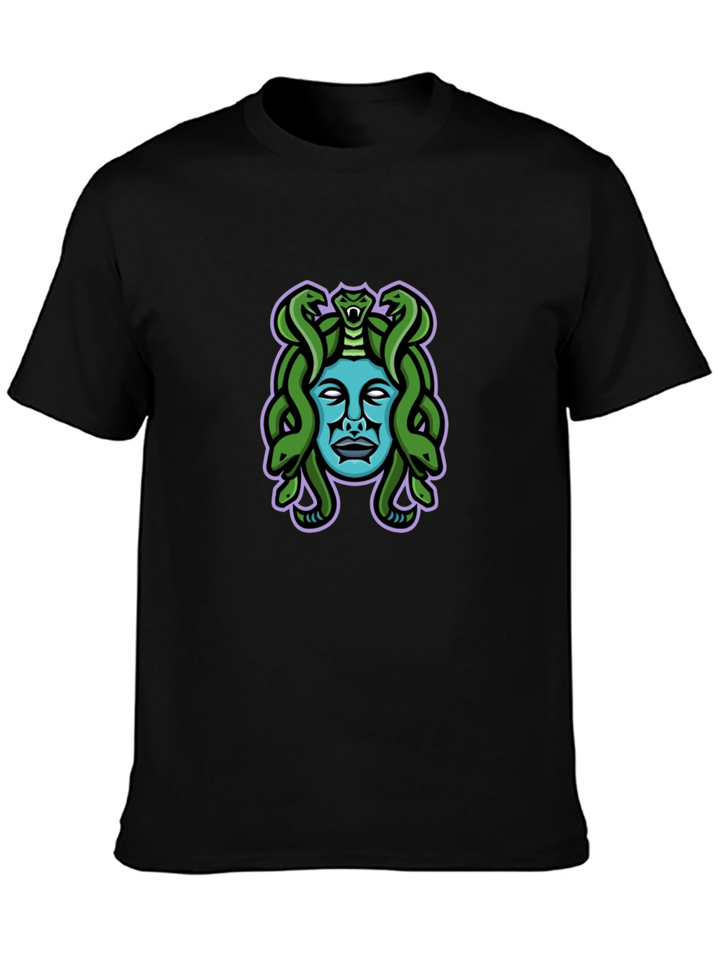 Medusa Graphic Tee - Black Cotton Blend