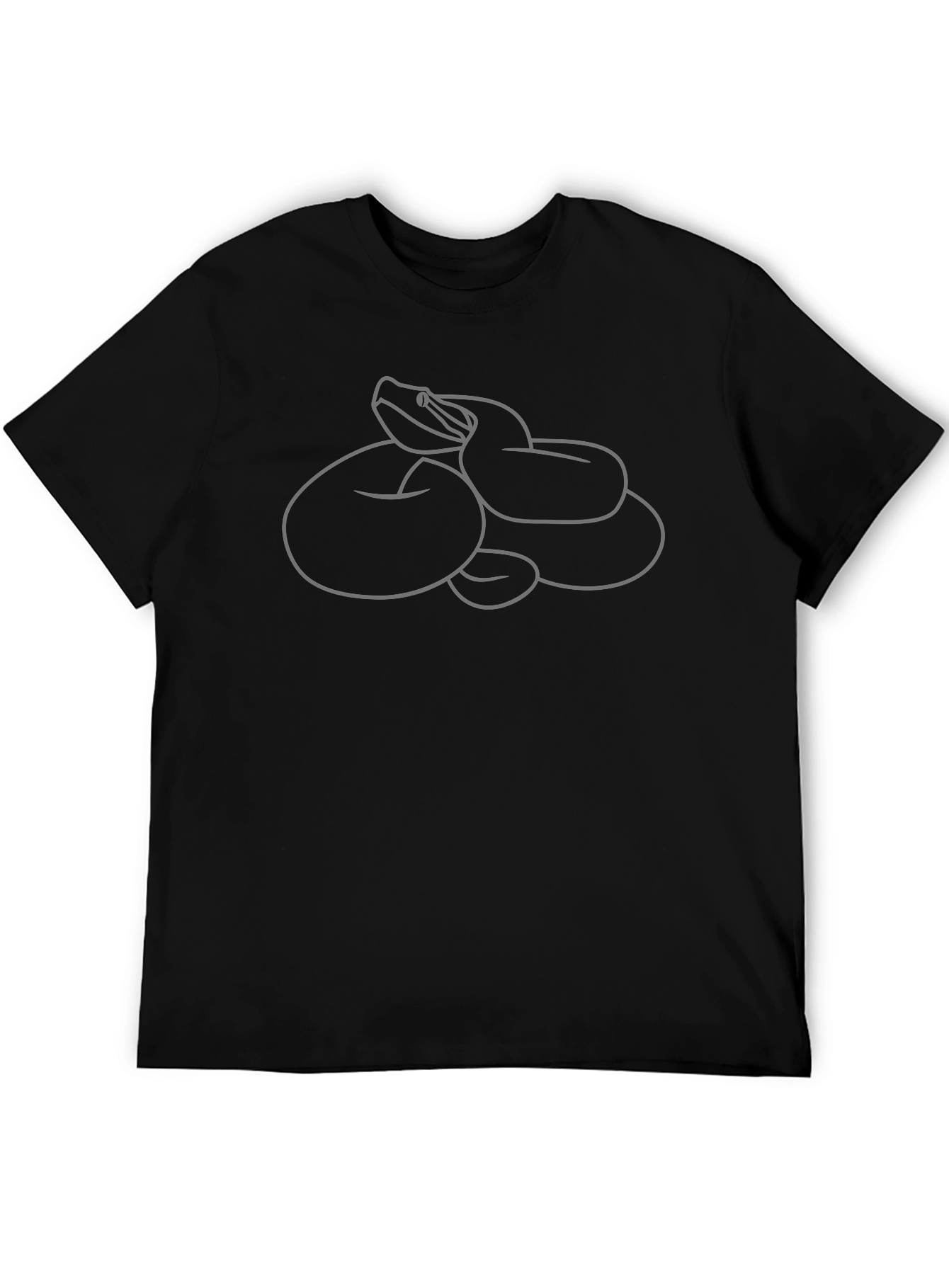 Snake Outline Graphic T-Shirt - Modern Edgy Design