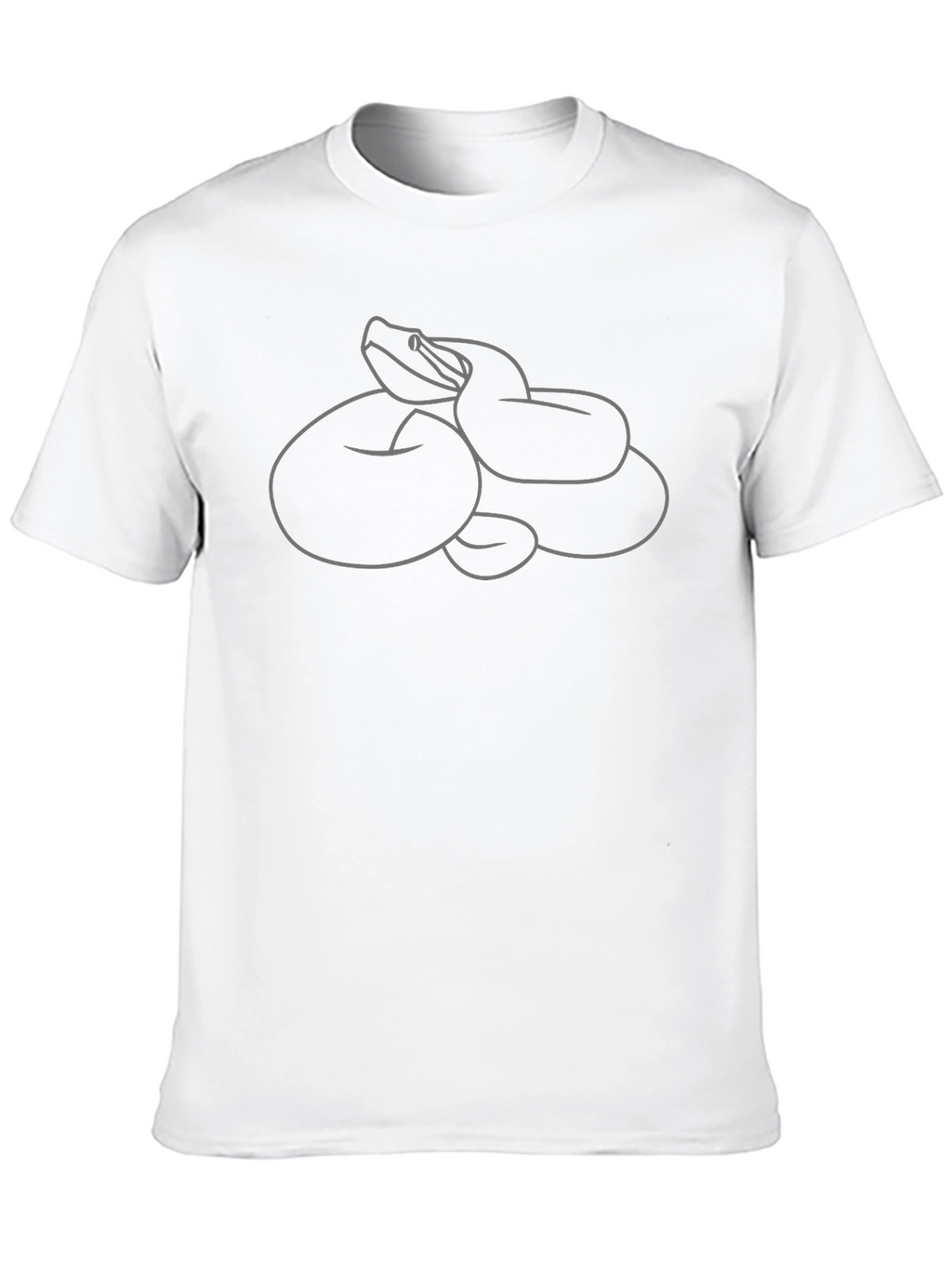 Snake Outline Graphic T-Shirt - Modern Edgy Design