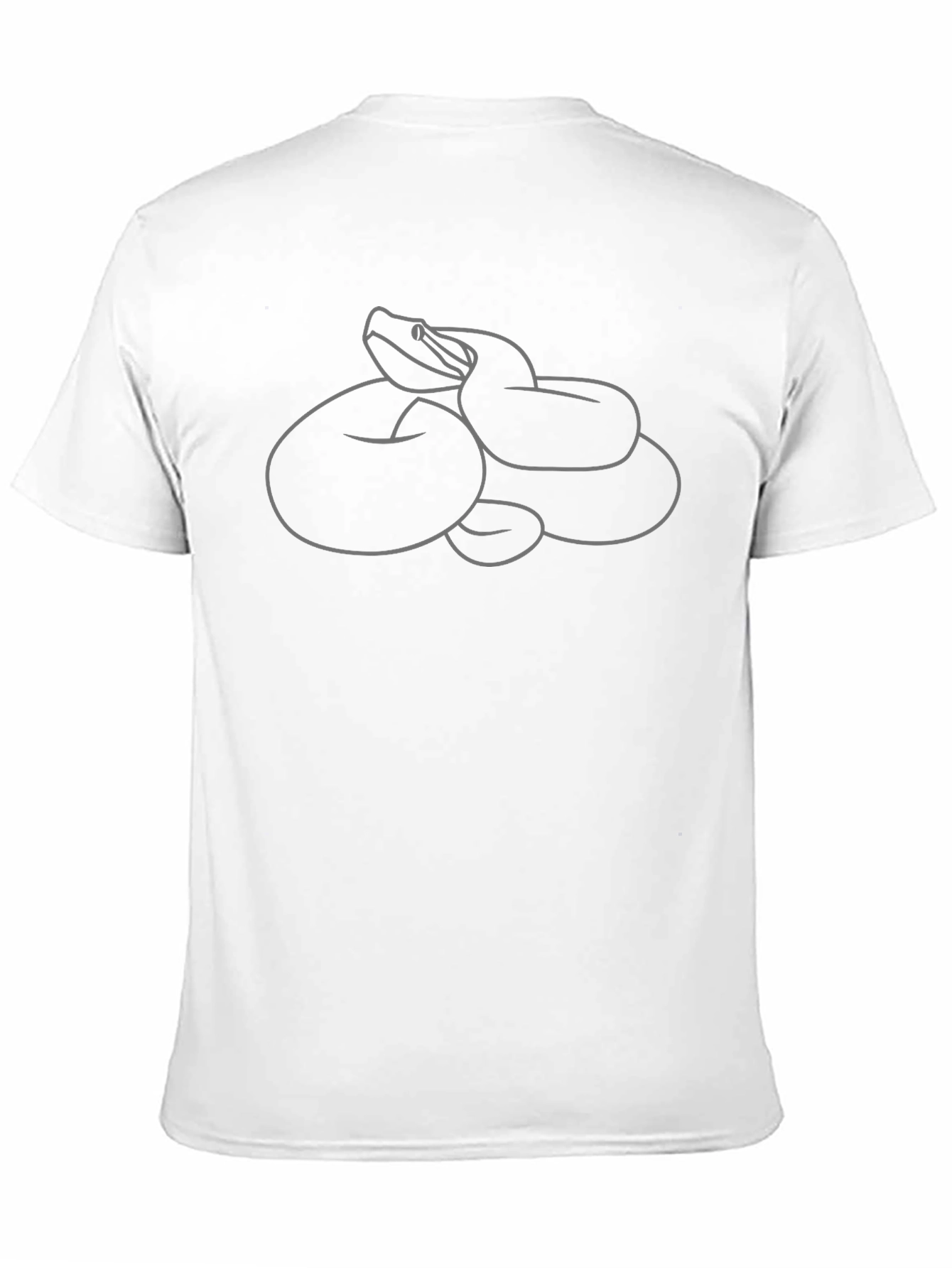Snake Outline Graphic T-Shirt - Modern Edgy Design