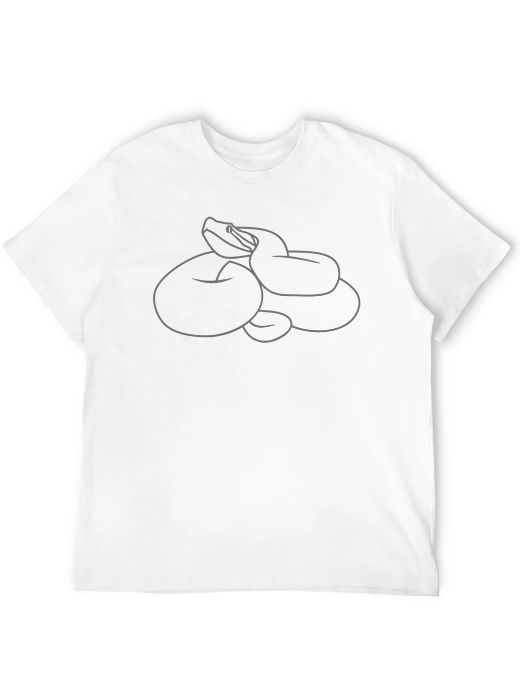 Snake Outline Graphic T-Shirt - Modern Edgy Design