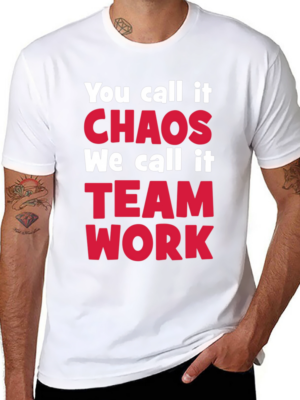 Chaos Teamwork T-Shirt - Funny Slogan Tee