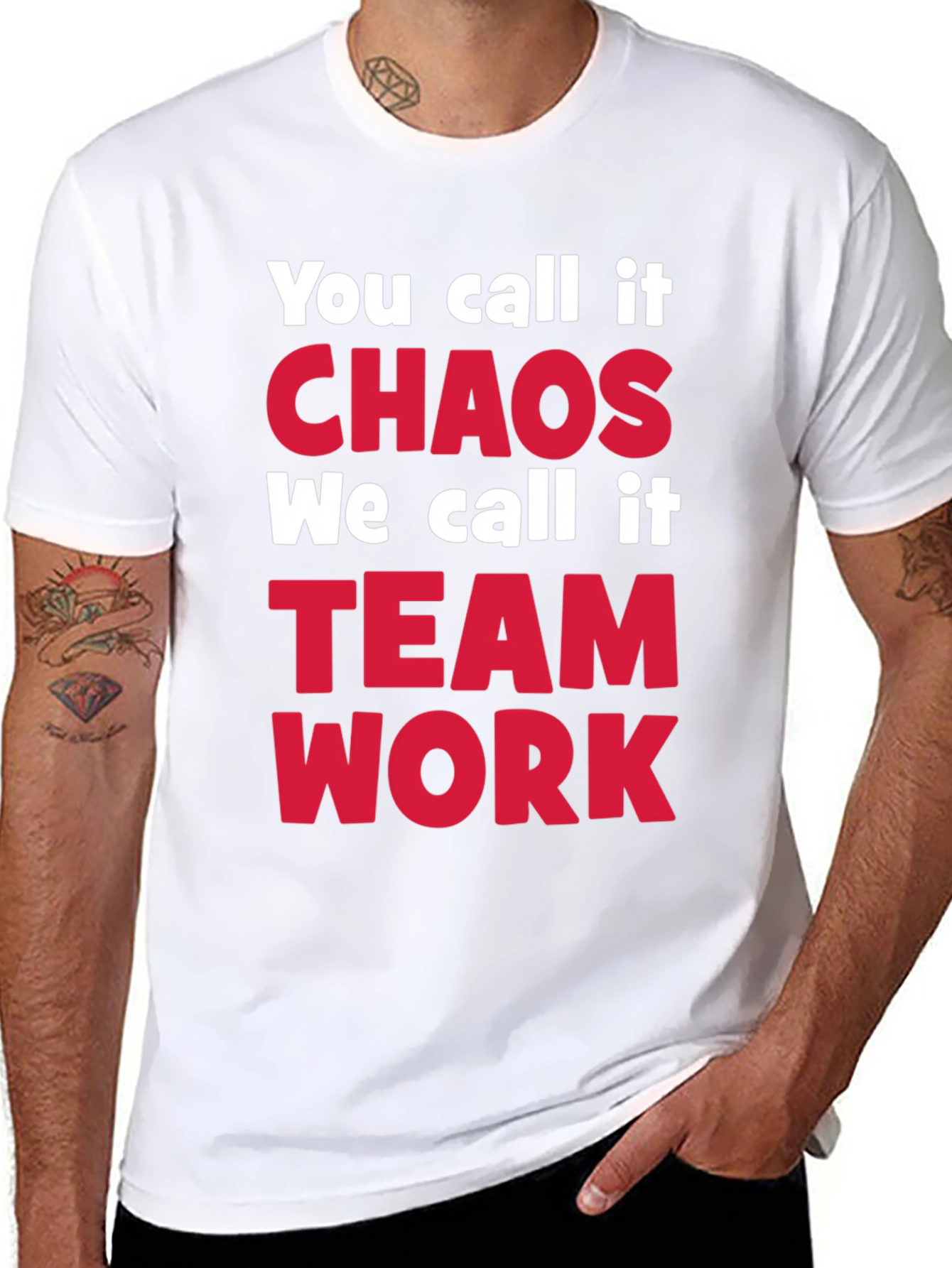 Chaos Teamwork T-Shirt - Funny Slogan Tee
