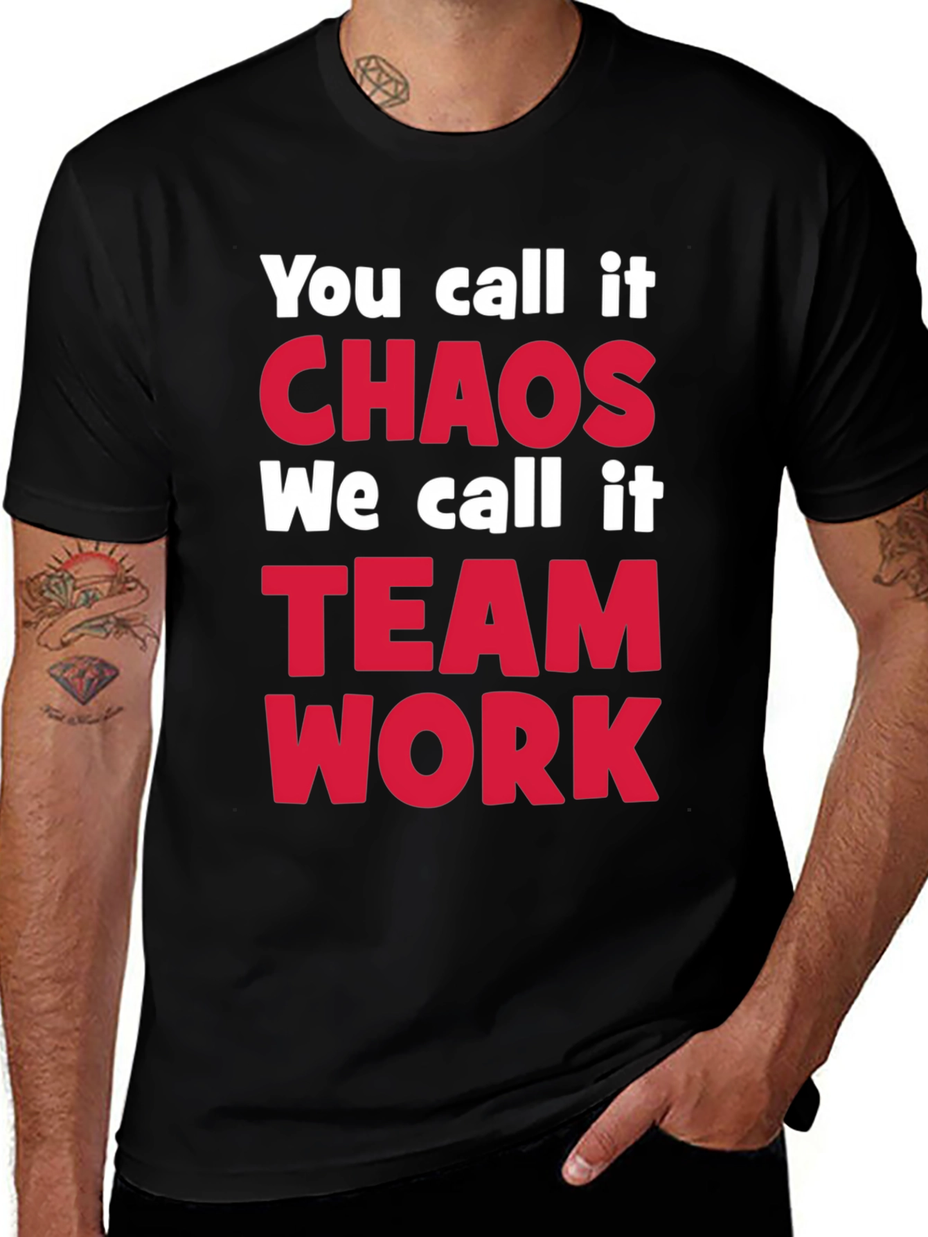 Chaos Teamwork T-Shirt - Funny Slogan Tee