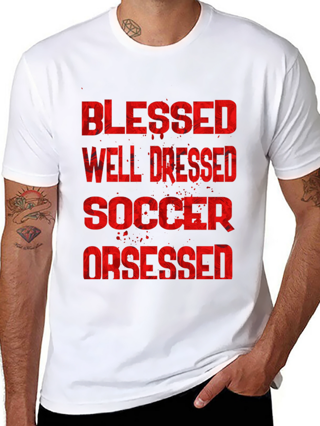 Blessed Well Dressed Soccer Obsessed Graphic T-Shirt