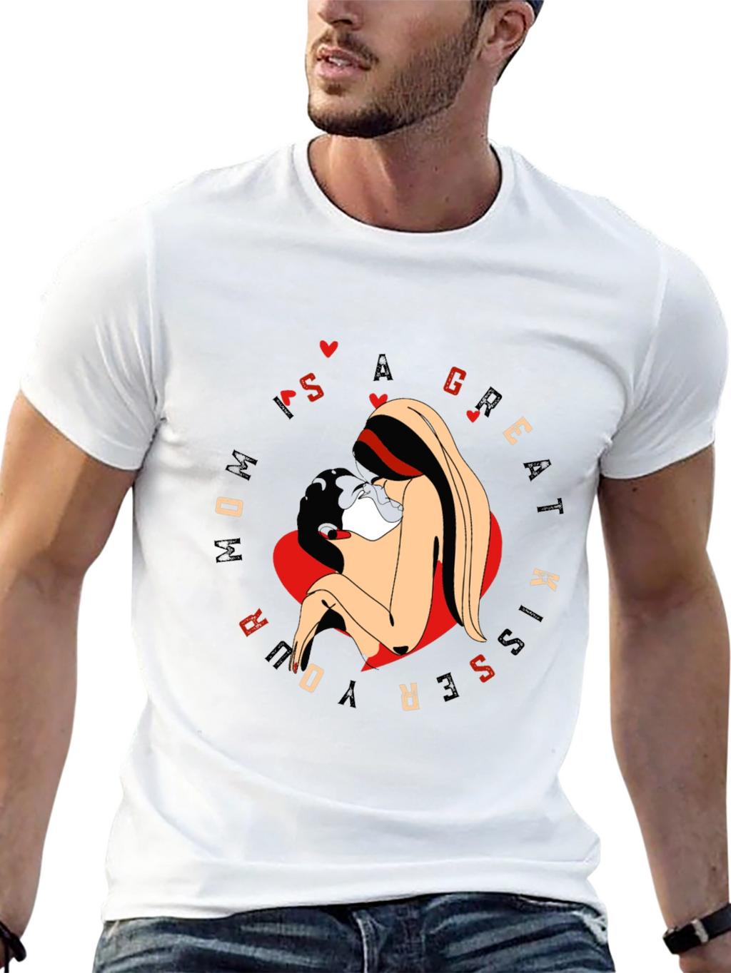Mom Kiss Graphic Tee - Great Kisser Shirt