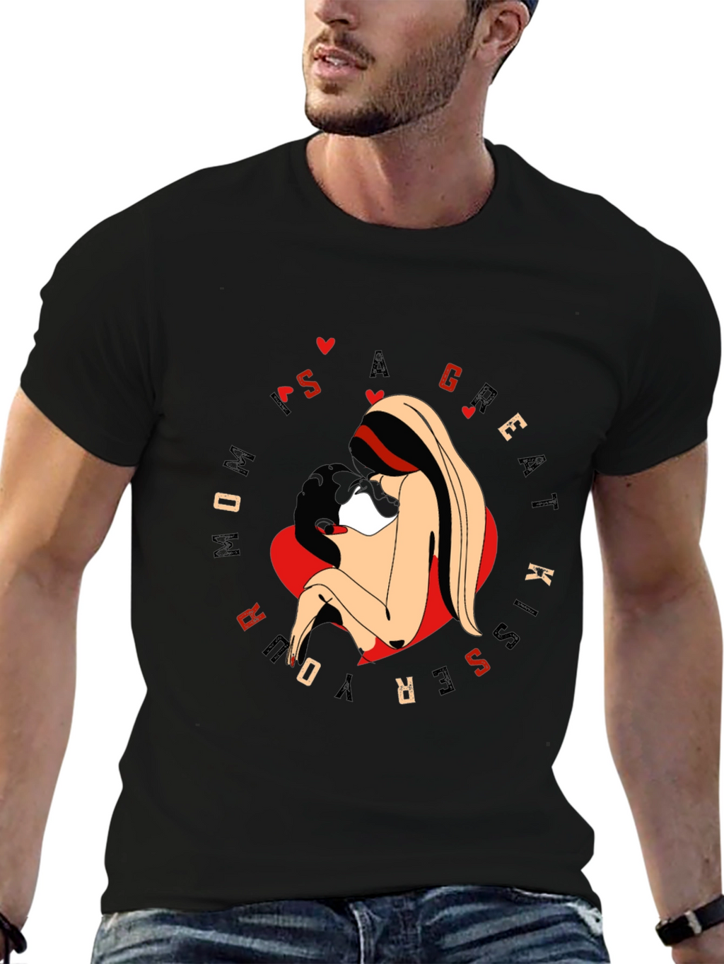 Mom Kiss Graphic Tee - Great Kisser Shirt