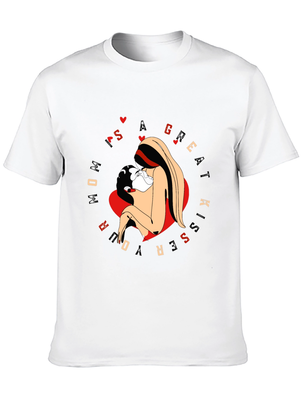 Mom Kiss Graphic Tee - Great Kisser Shirt
