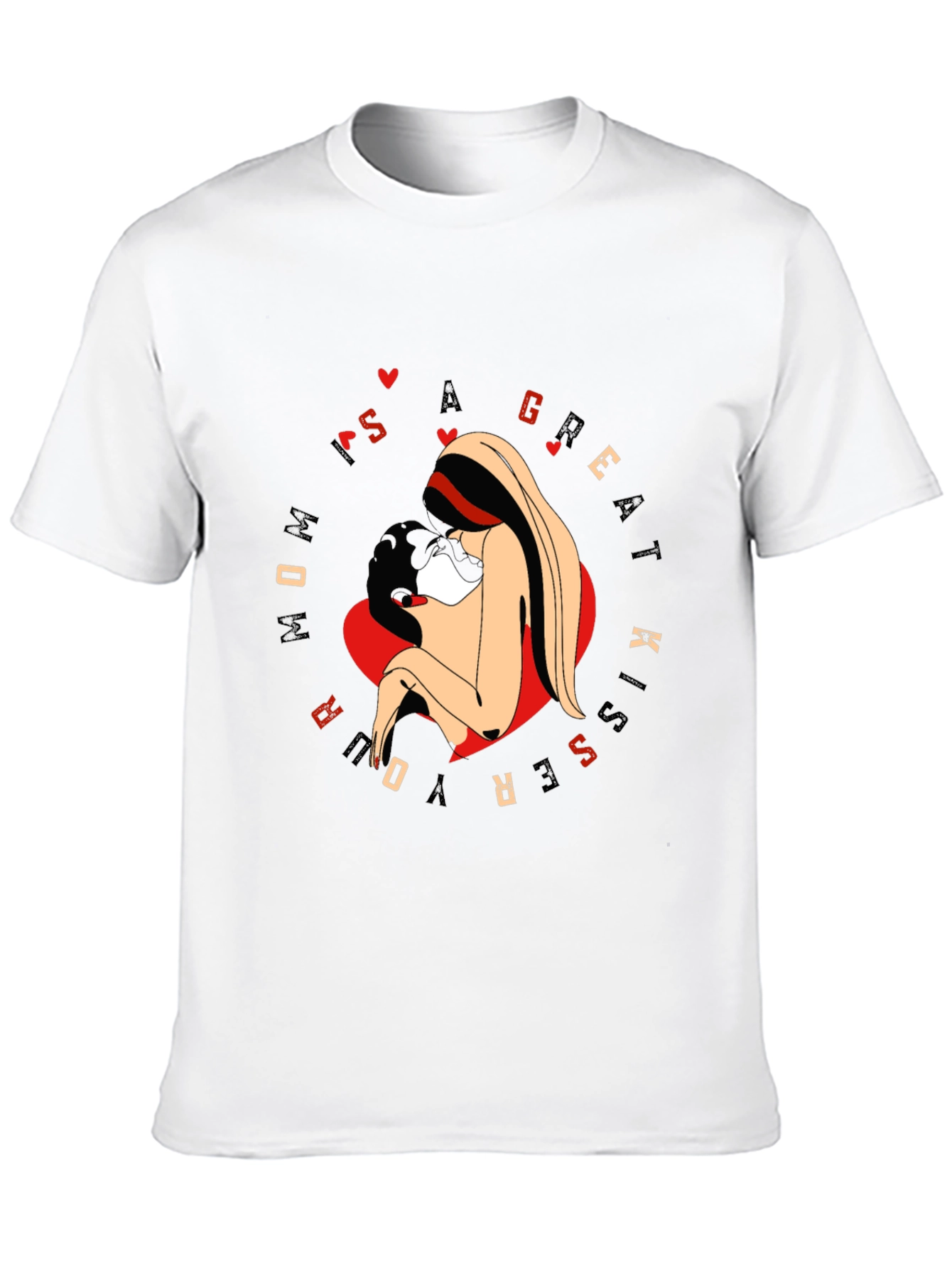 Mom Kiss Graphic Tee - Great Kisser Shirt