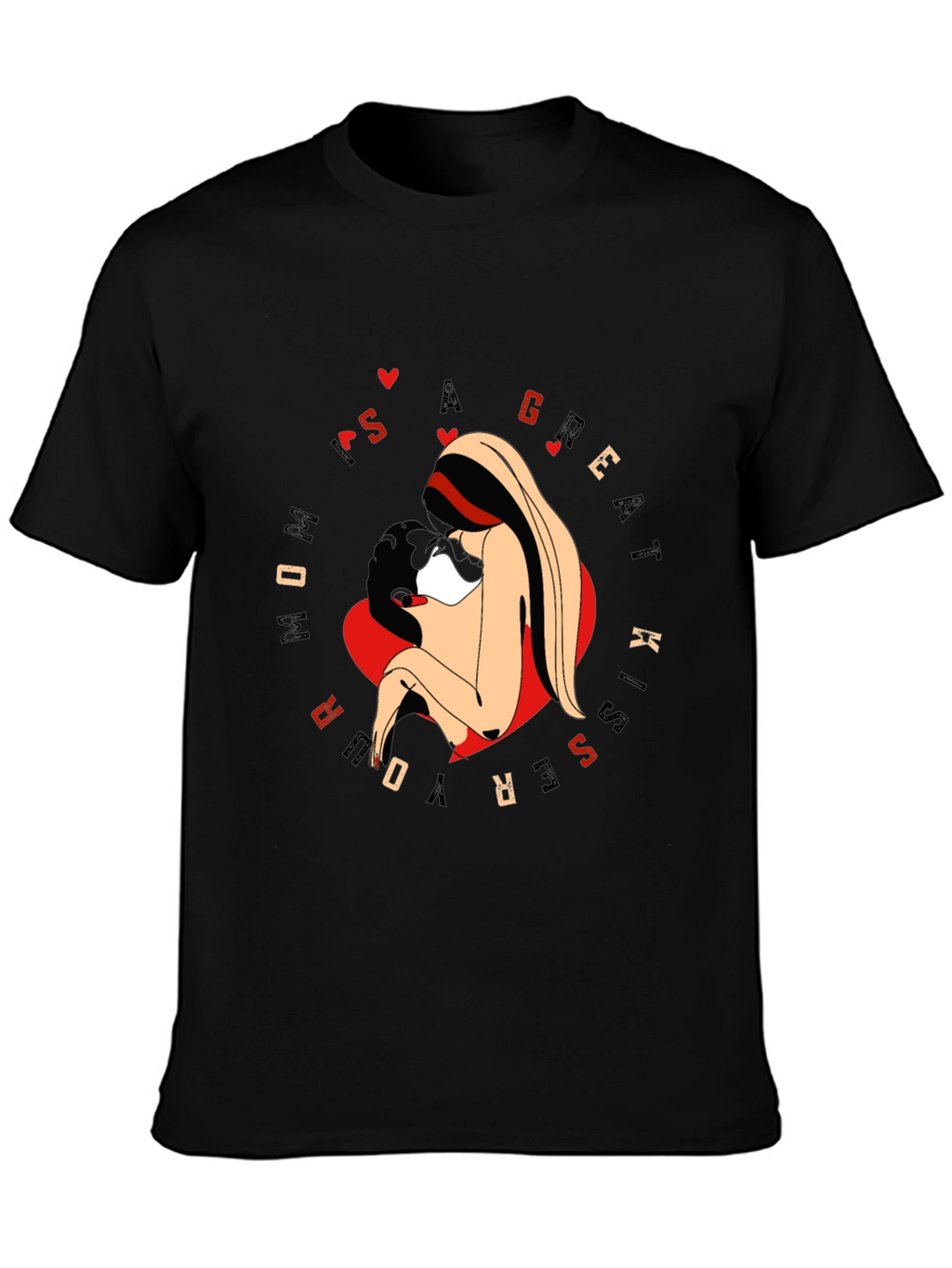 Mom Kiss Graphic Tee - Great Kisser Shirt
