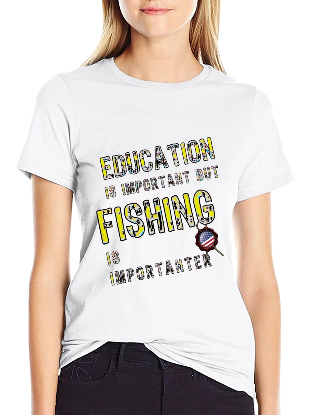 Funny Fishing T-Shirt - Education vs. Fishing