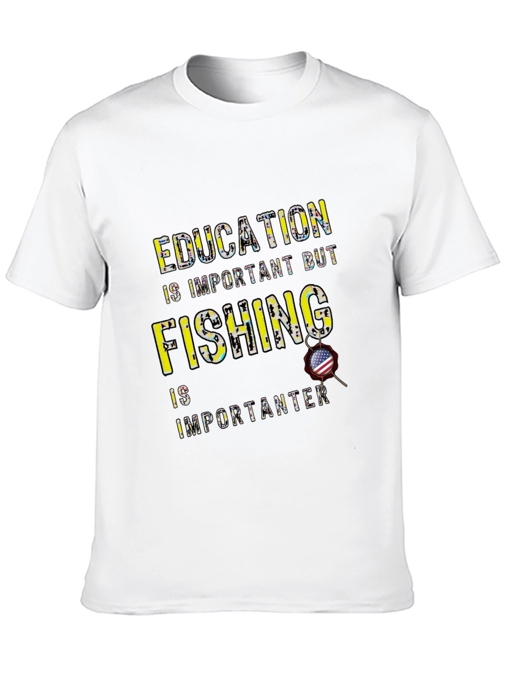 Funny Fishing T-Shirt - Education vs. Fishing
