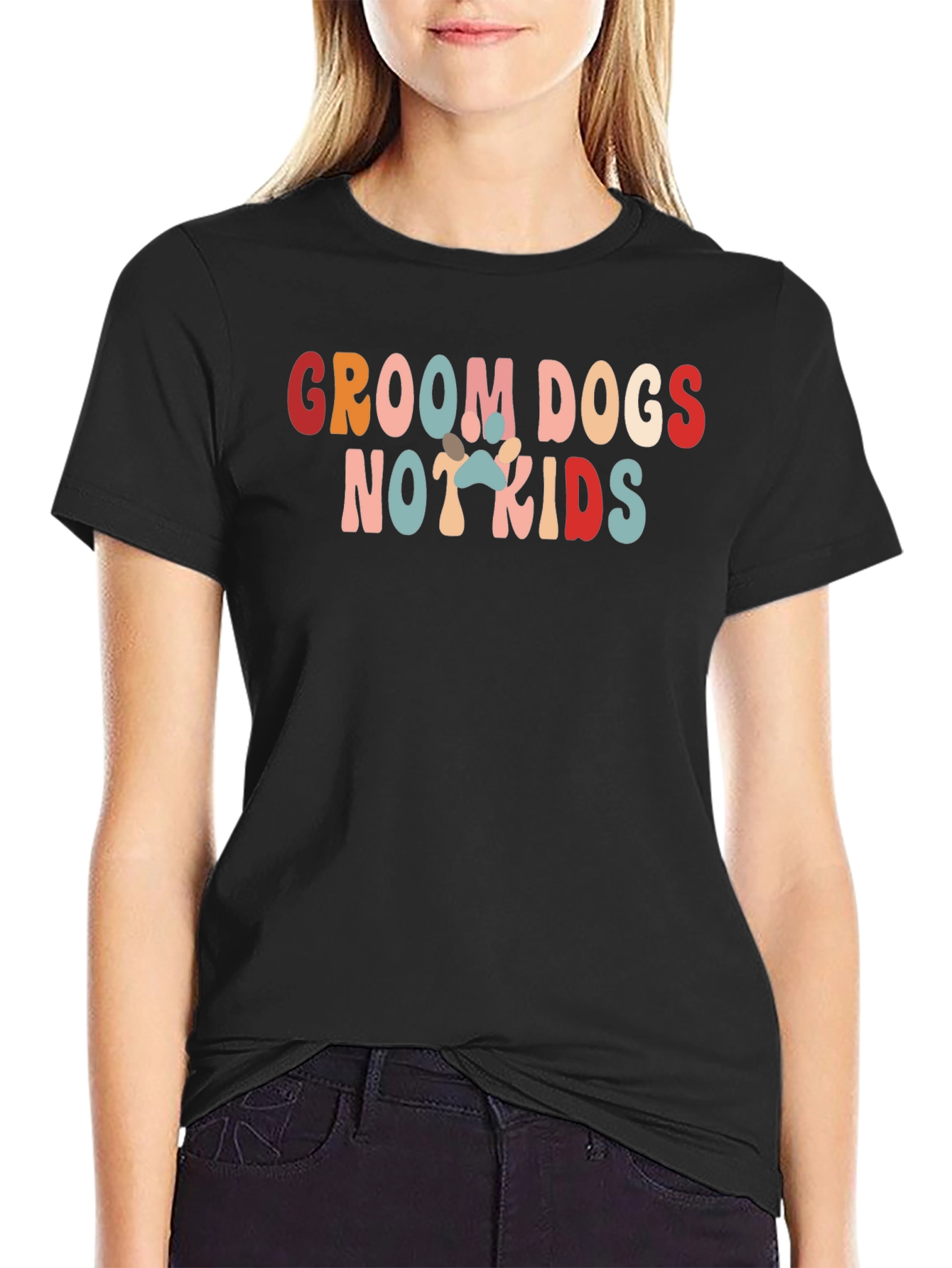 Groom Dogs Not Kids Graphic Tee
