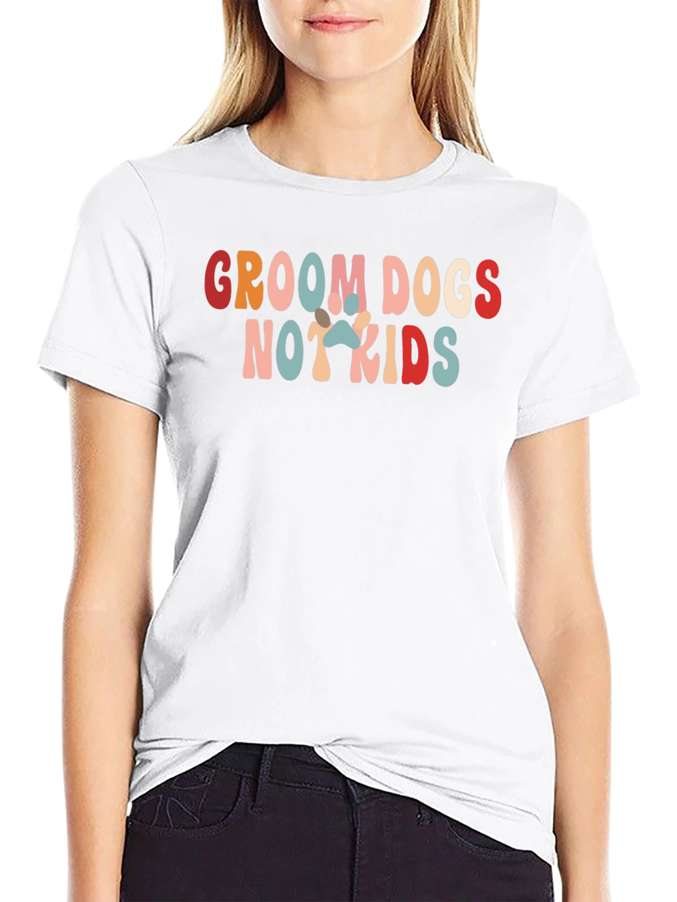 Groom Dogs Not Kids Graphic Tee
