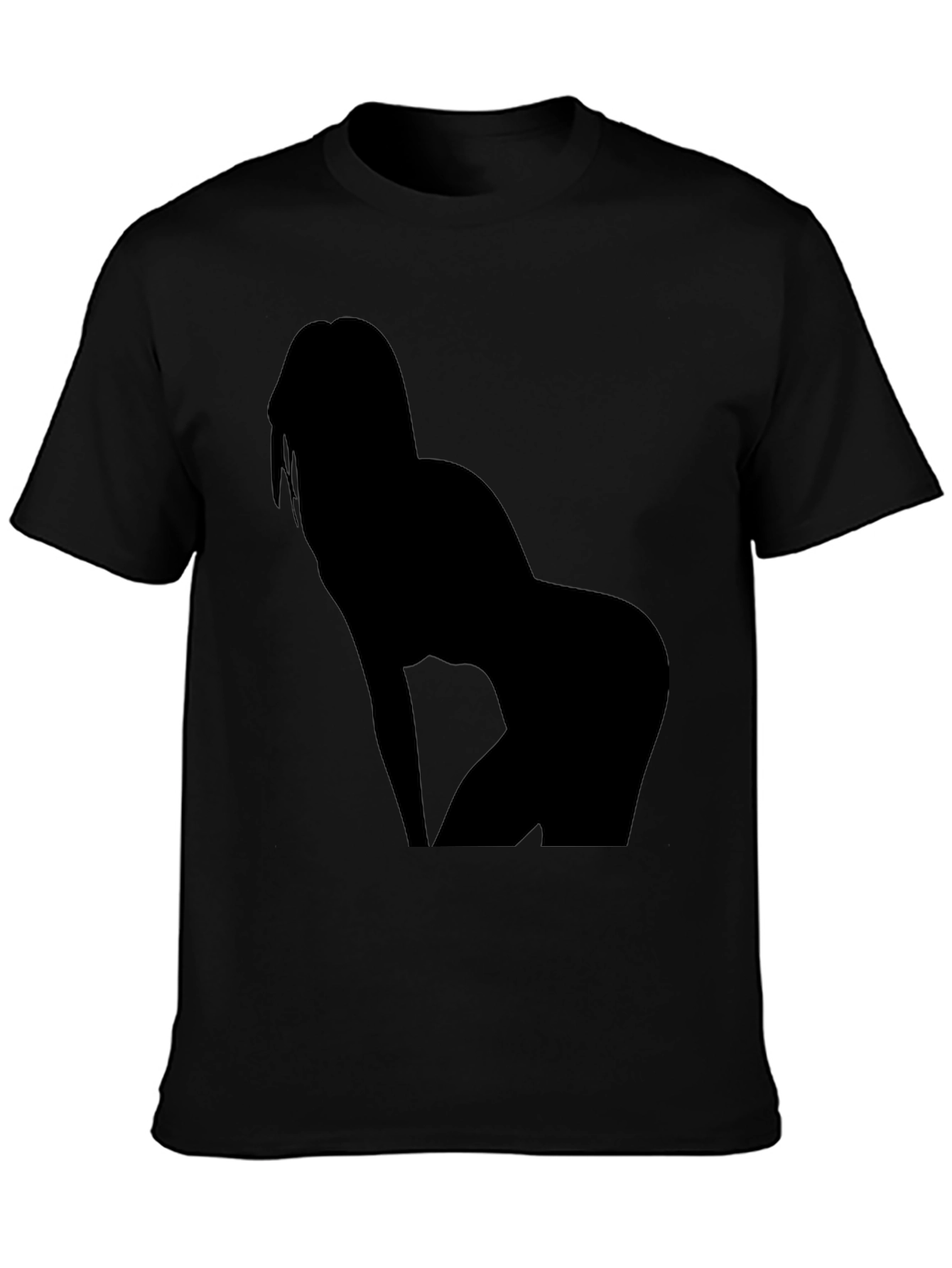Silhouette Graphic Tee - Black Cotton Casual Shirt