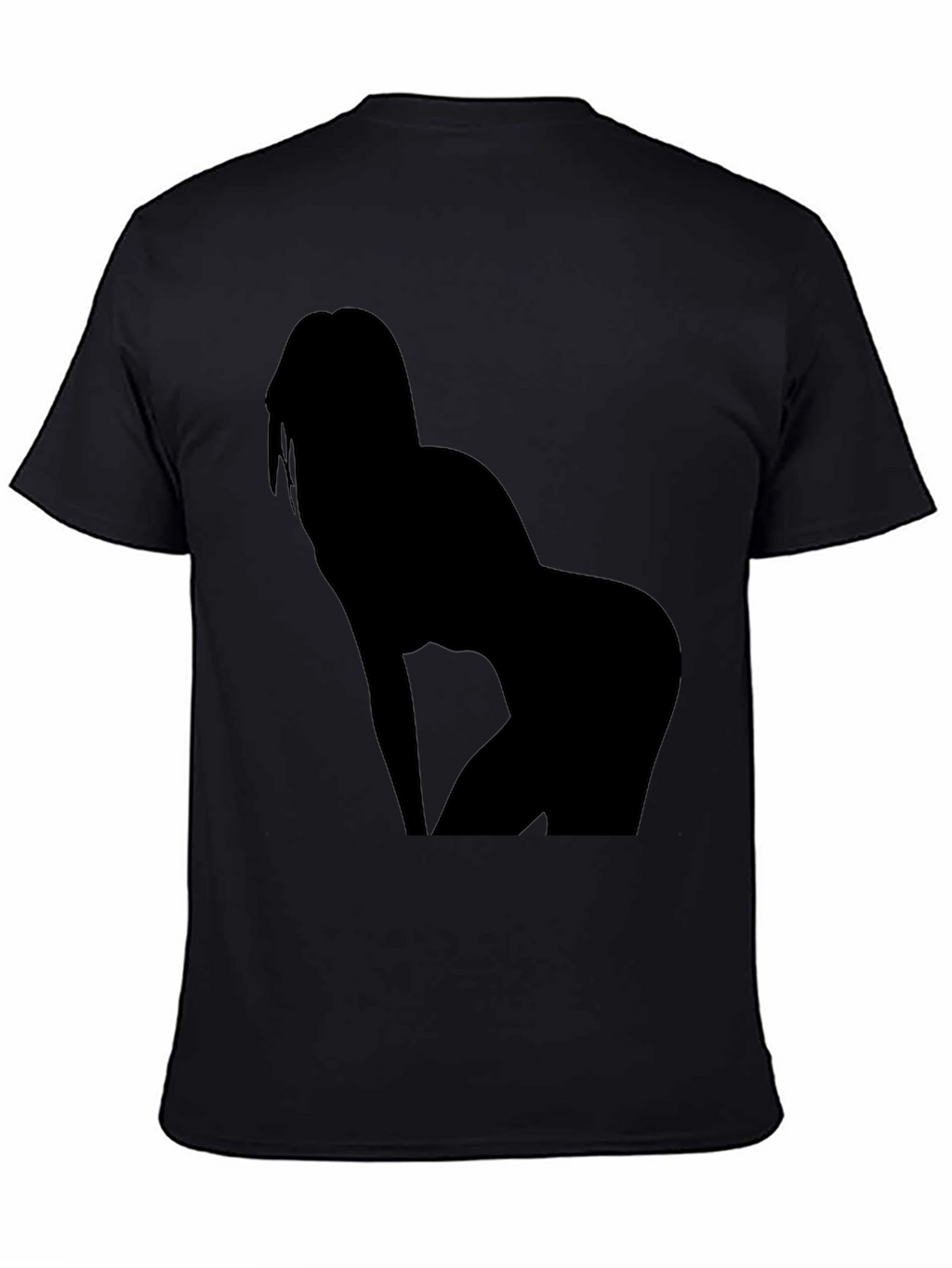 Silhouette Graphic Tee - Black Cotton Casual Shirt