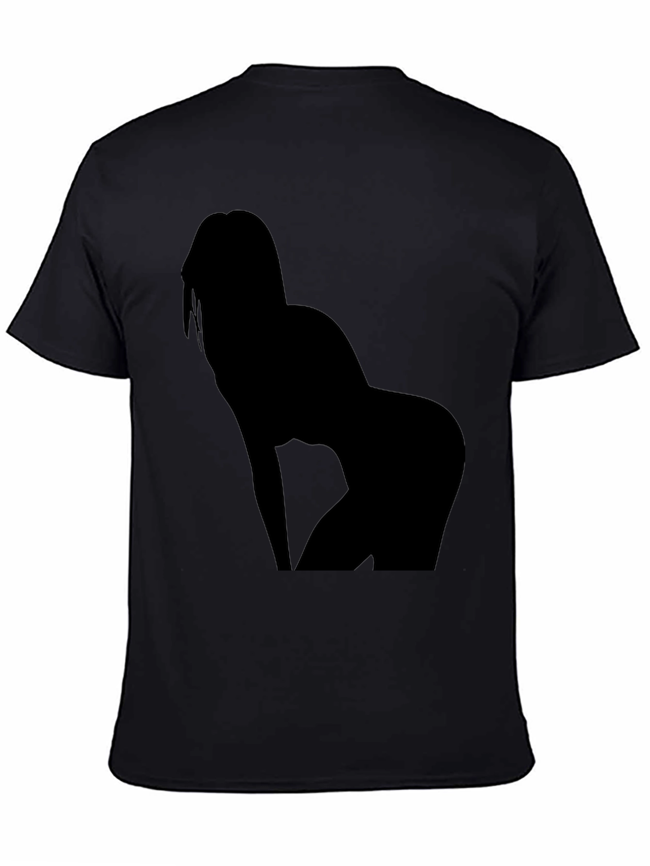Silhouette Graphic Tee - Black Cotton Casual Shirt