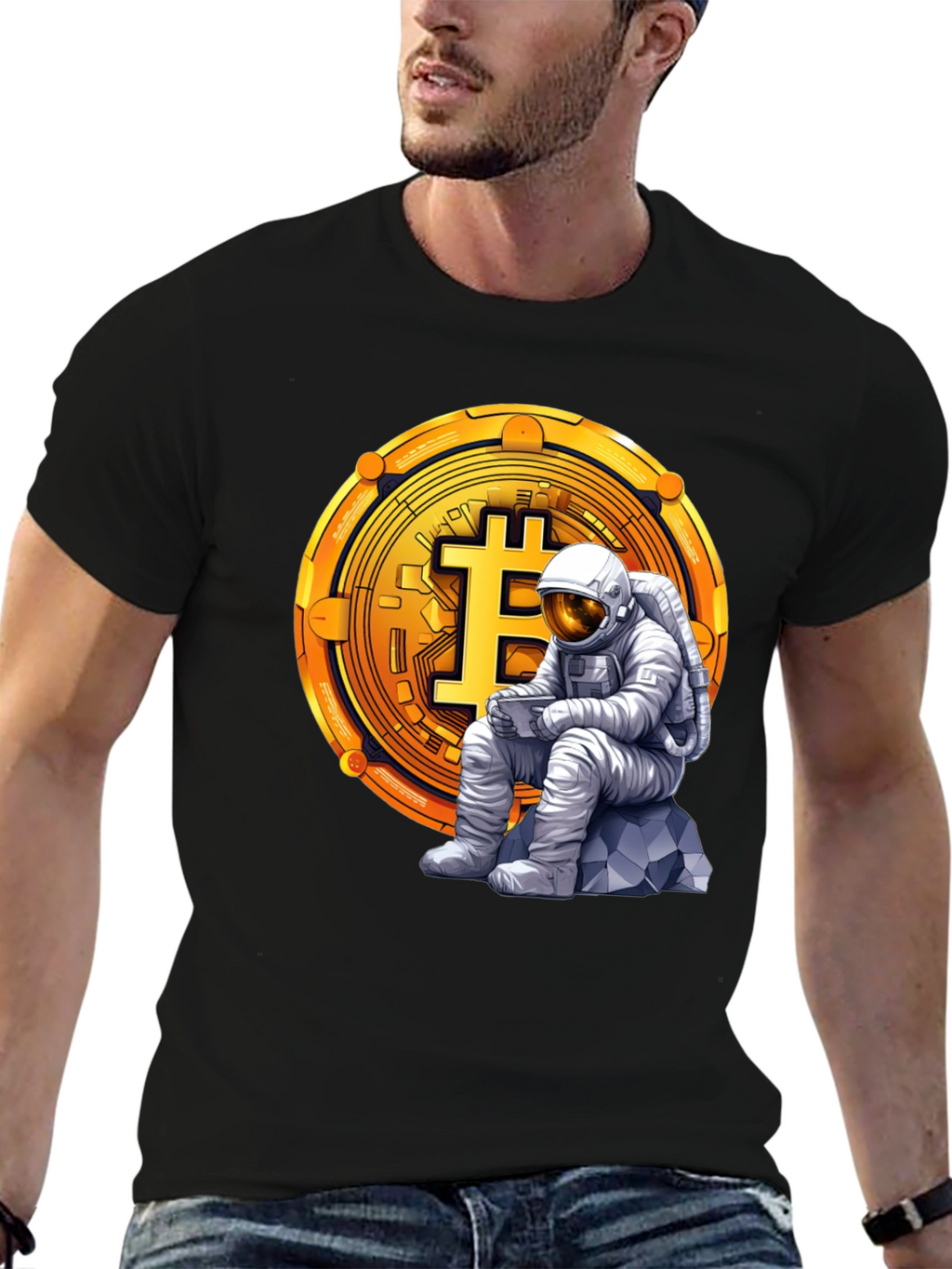 Bitcoin Astronaut Graphic T-Shirt