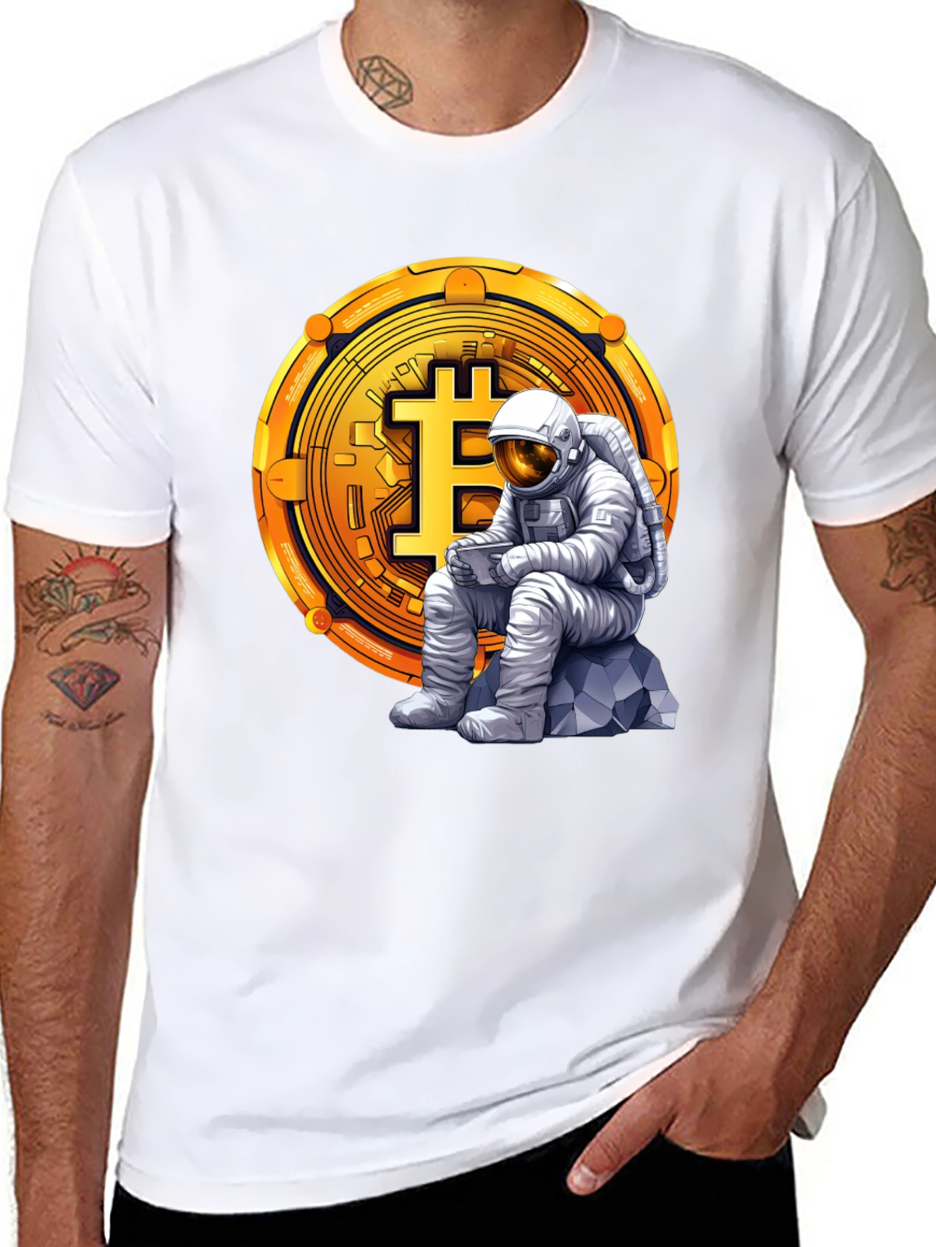 Bitcoin Astronaut Graphic T-Shirt