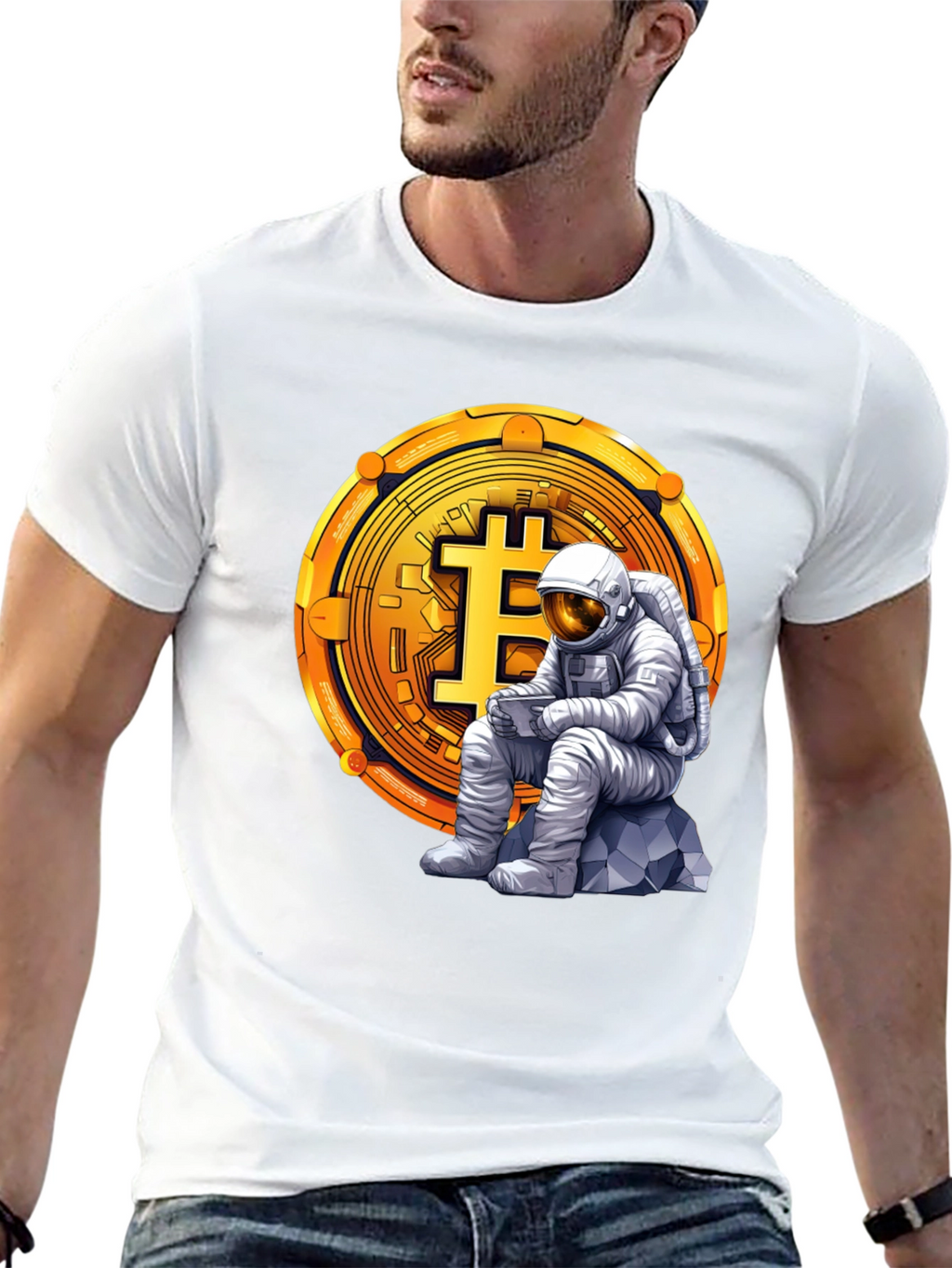 Bitcoin Astronaut Graphic T-Shirt