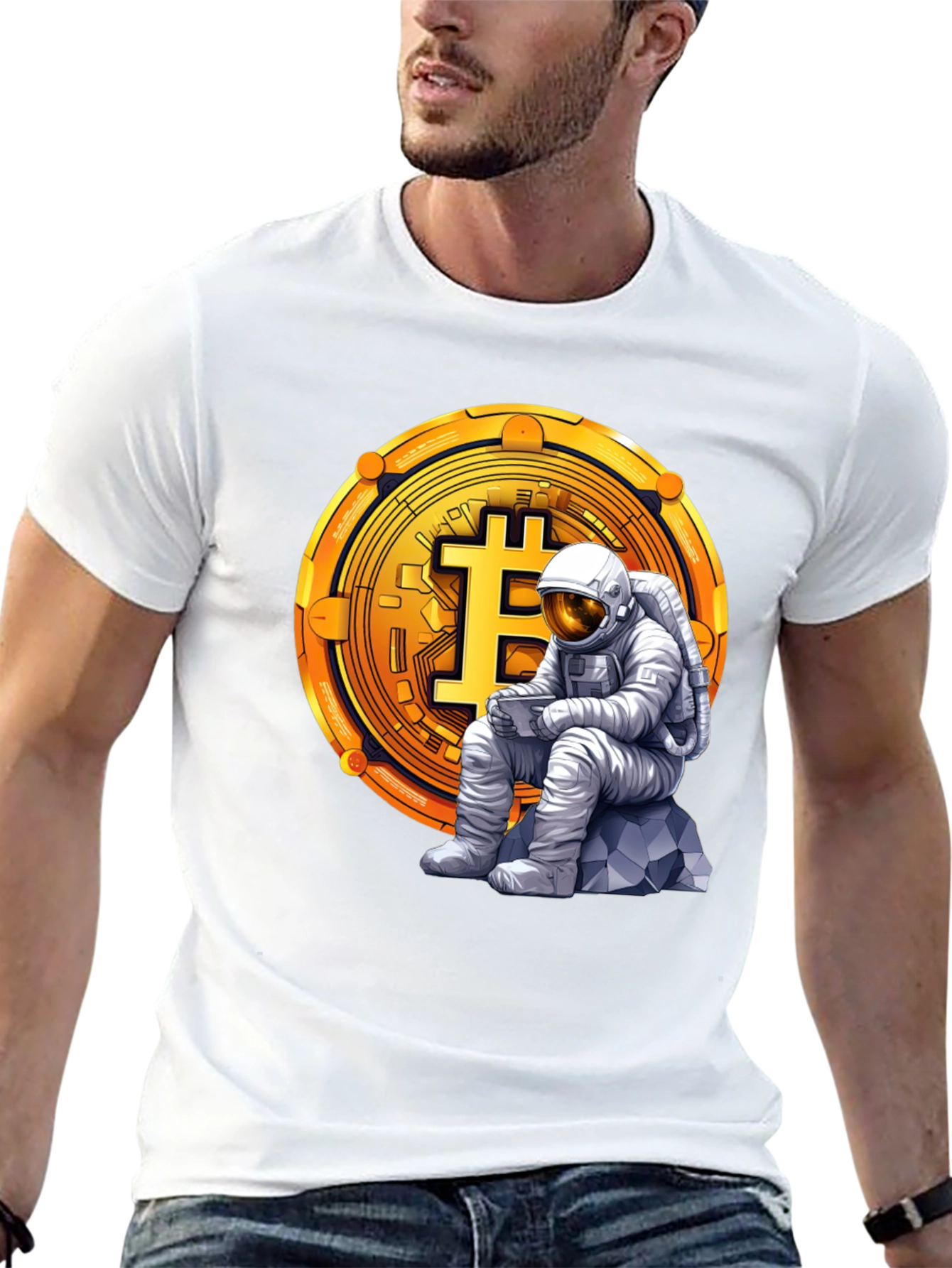 Bitcoin Astronaut Graphic T-Shirt