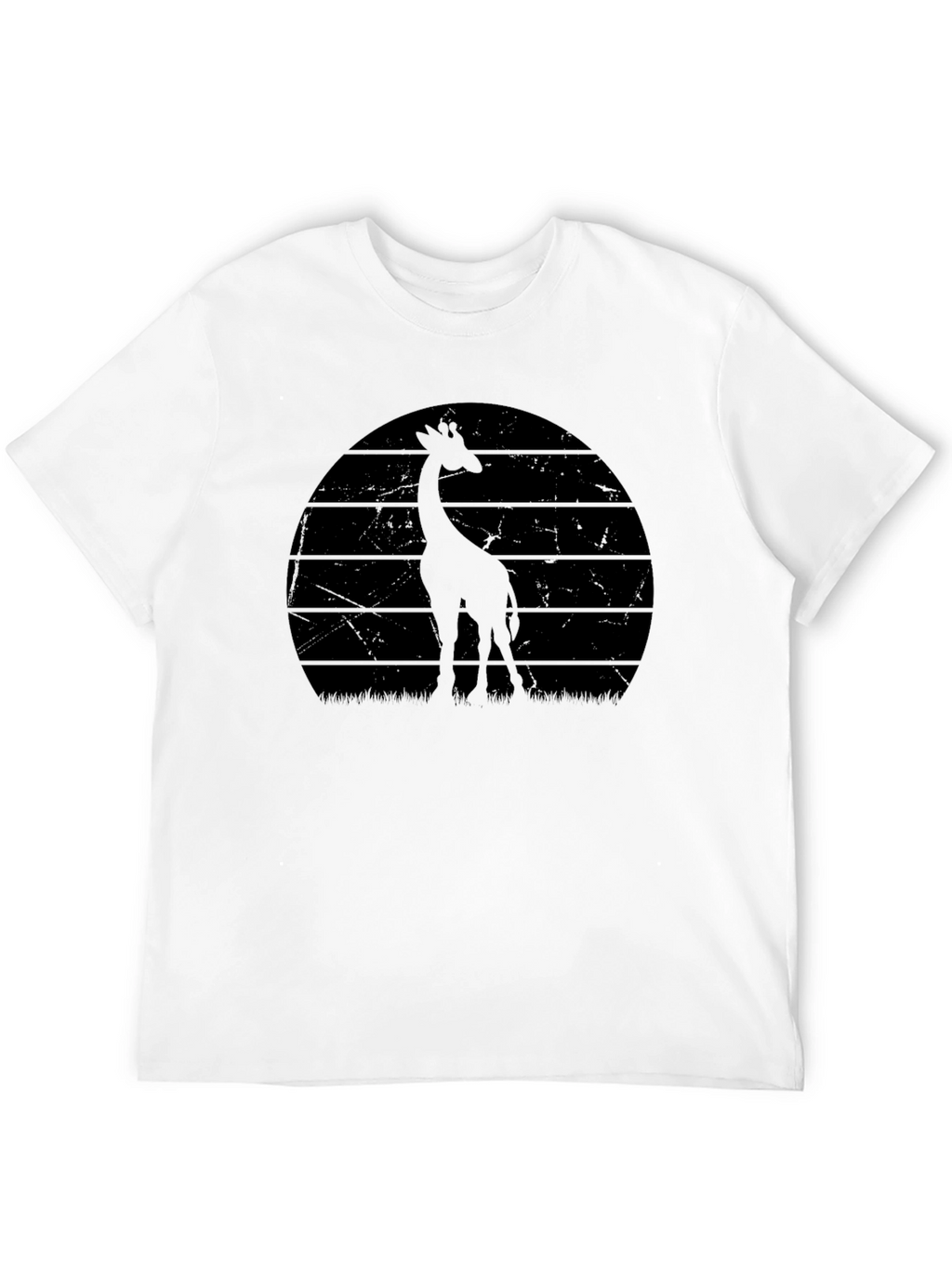 Giraffe Sunset Graphic Tee - Cool Animal Shirt