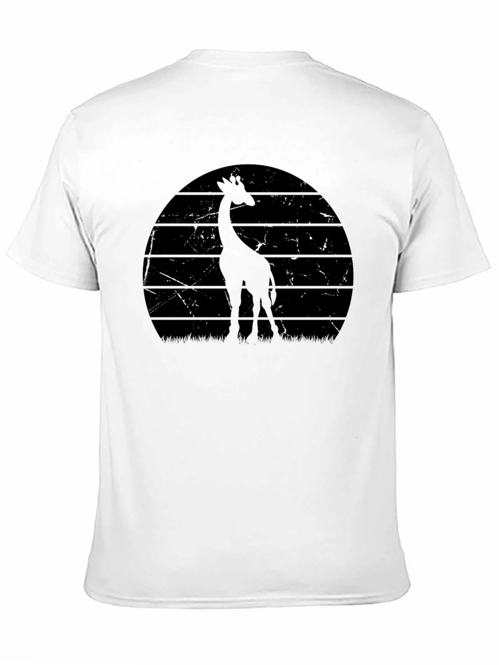 Giraffe Sunset Graphic Tee - Cool Animal Shirt