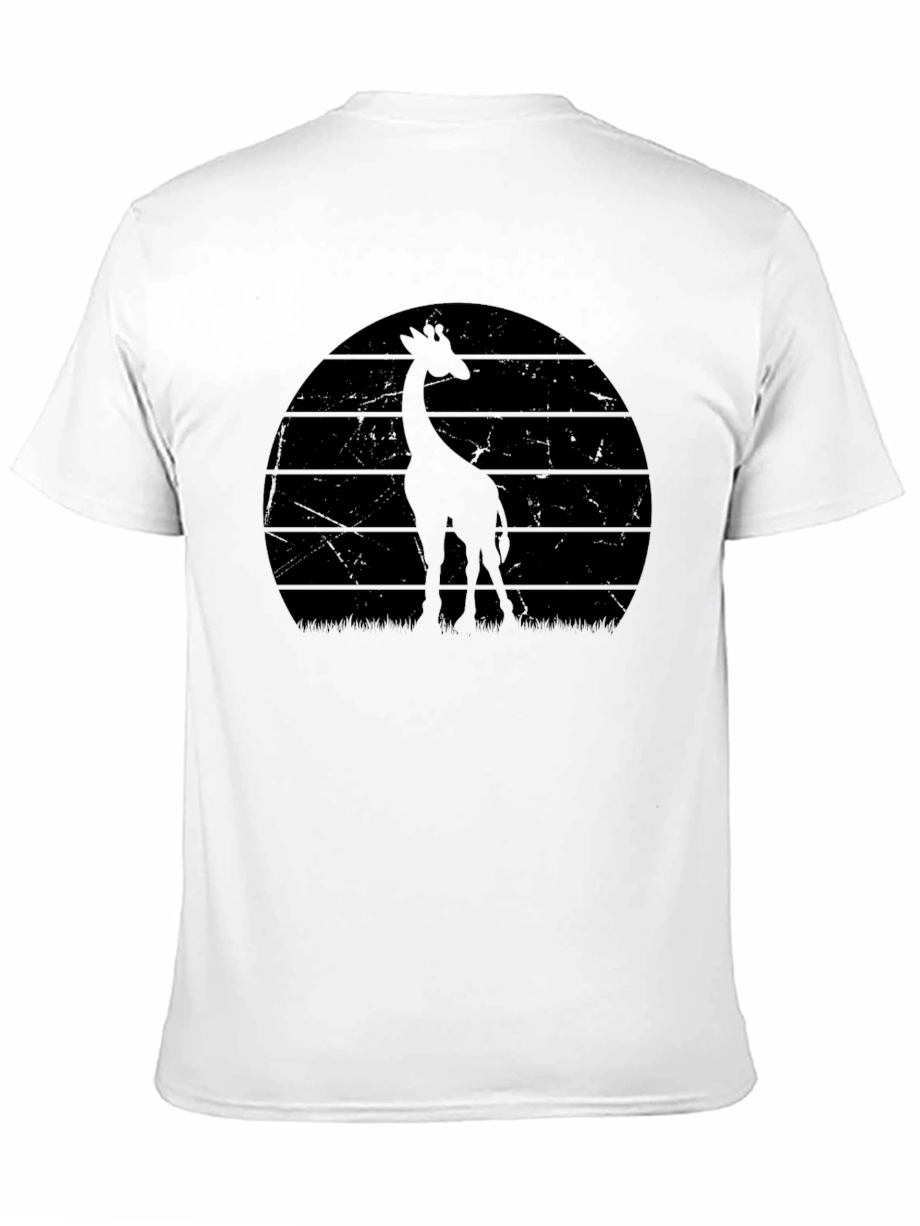 Giraffe Sunset Graphic Tee - Cool Animal Shirt