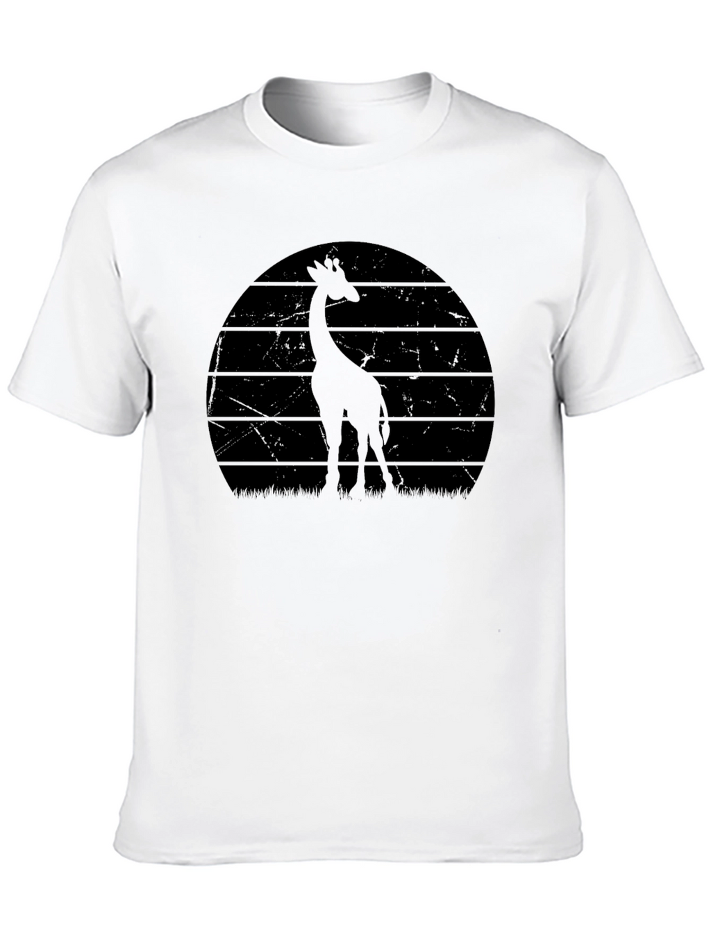 Giraffe Sunset Graphic Tee - Cool Animal Shirt
