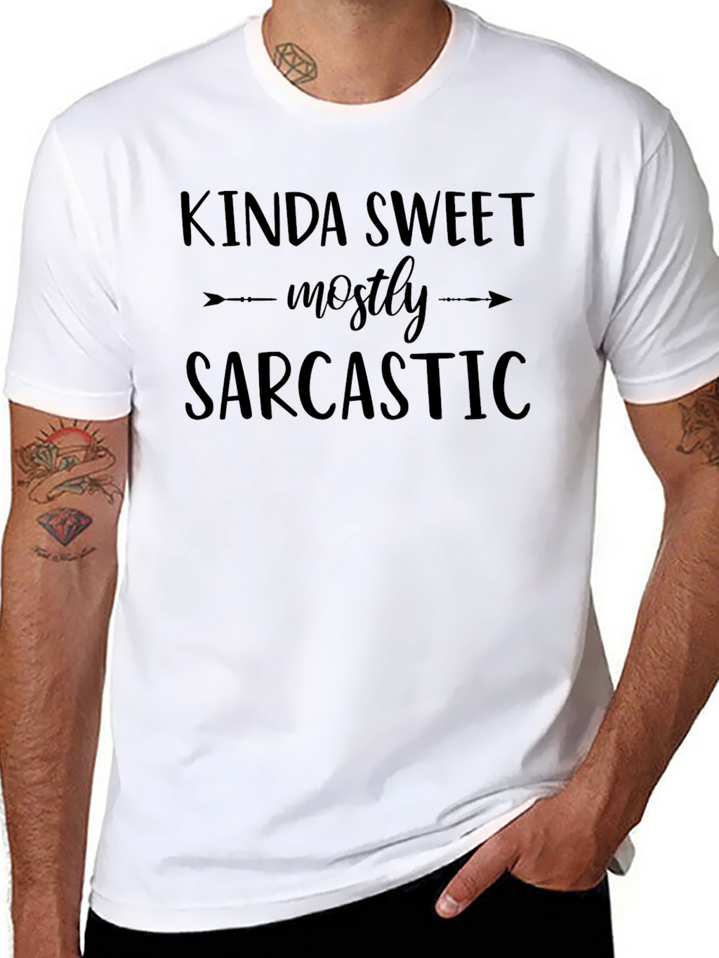 Kinda Sweet Mostly Sarcastic Black T-Shirt