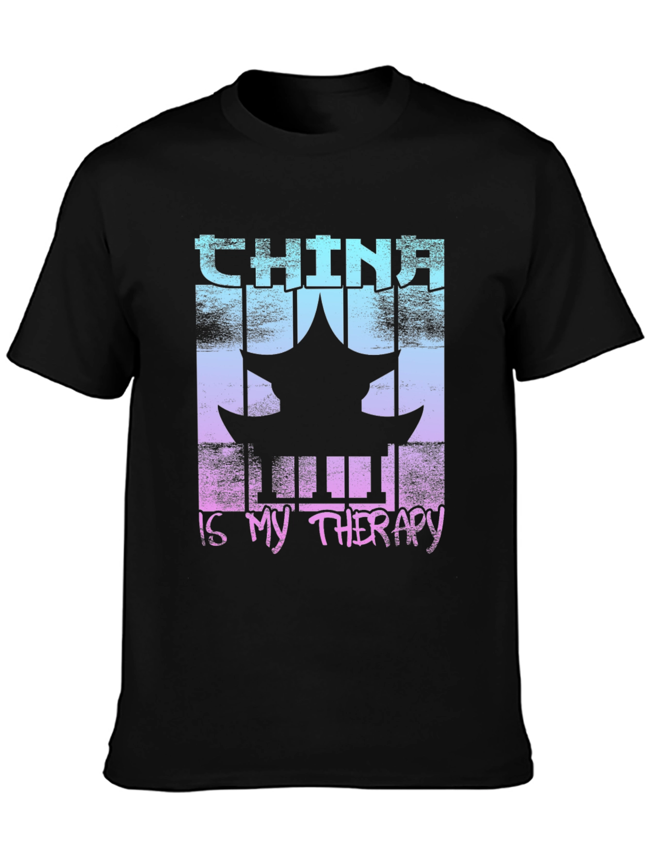 China Therapy T-Shirt Asian Pagoda Graphic Tee