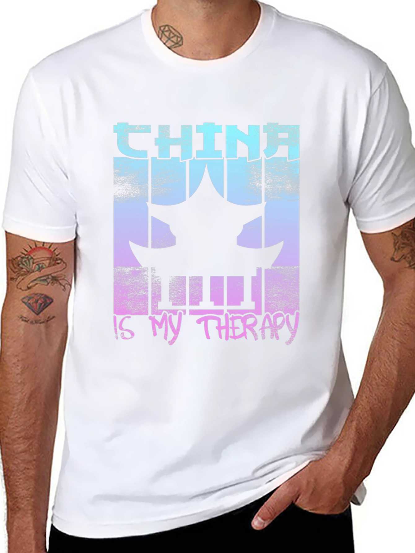 China Therapy T-Shirt Asian Pagoda Graphic Tee