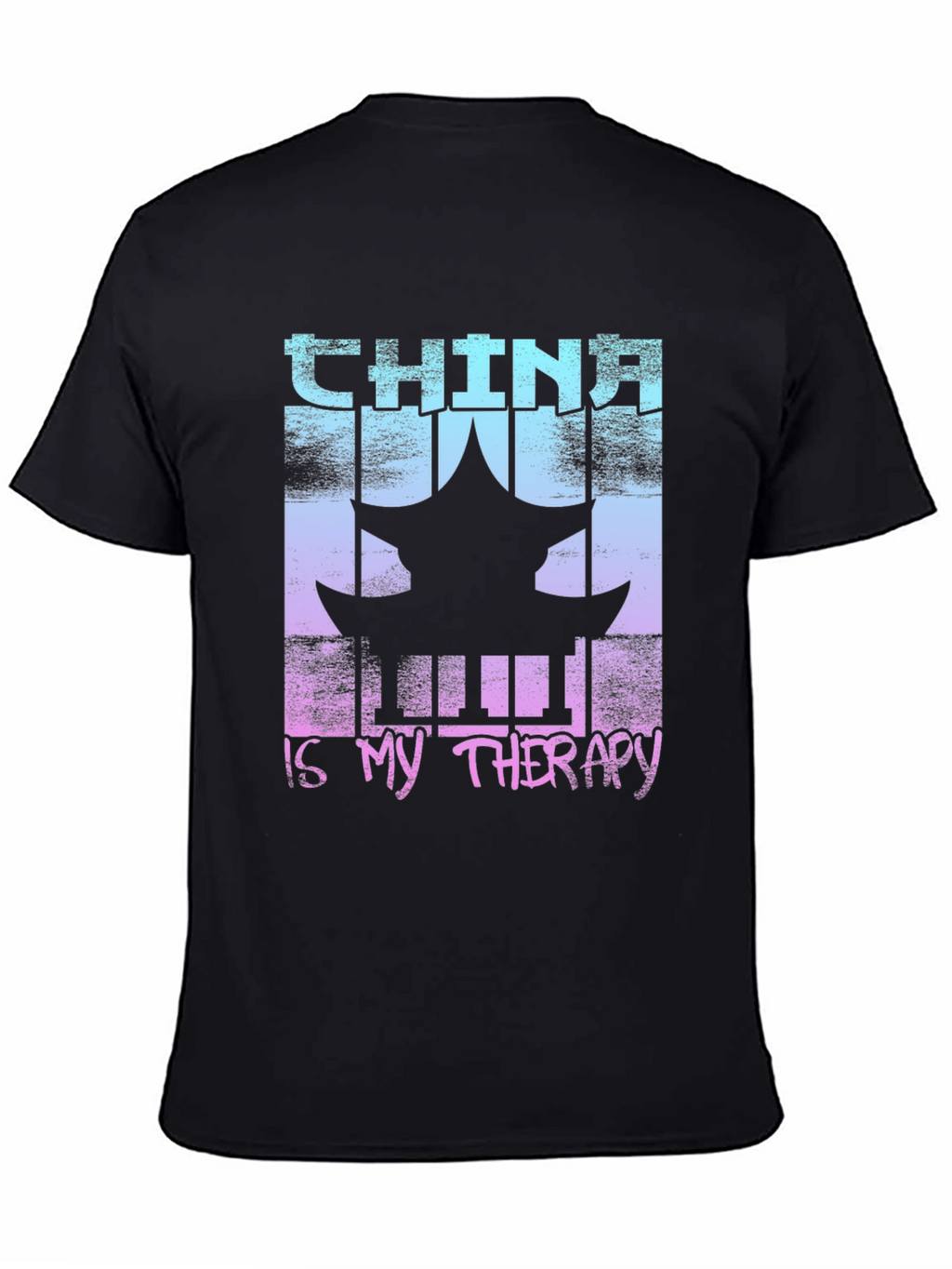 China Therapy T-Shirt Asian Pagoda Graphic Tee